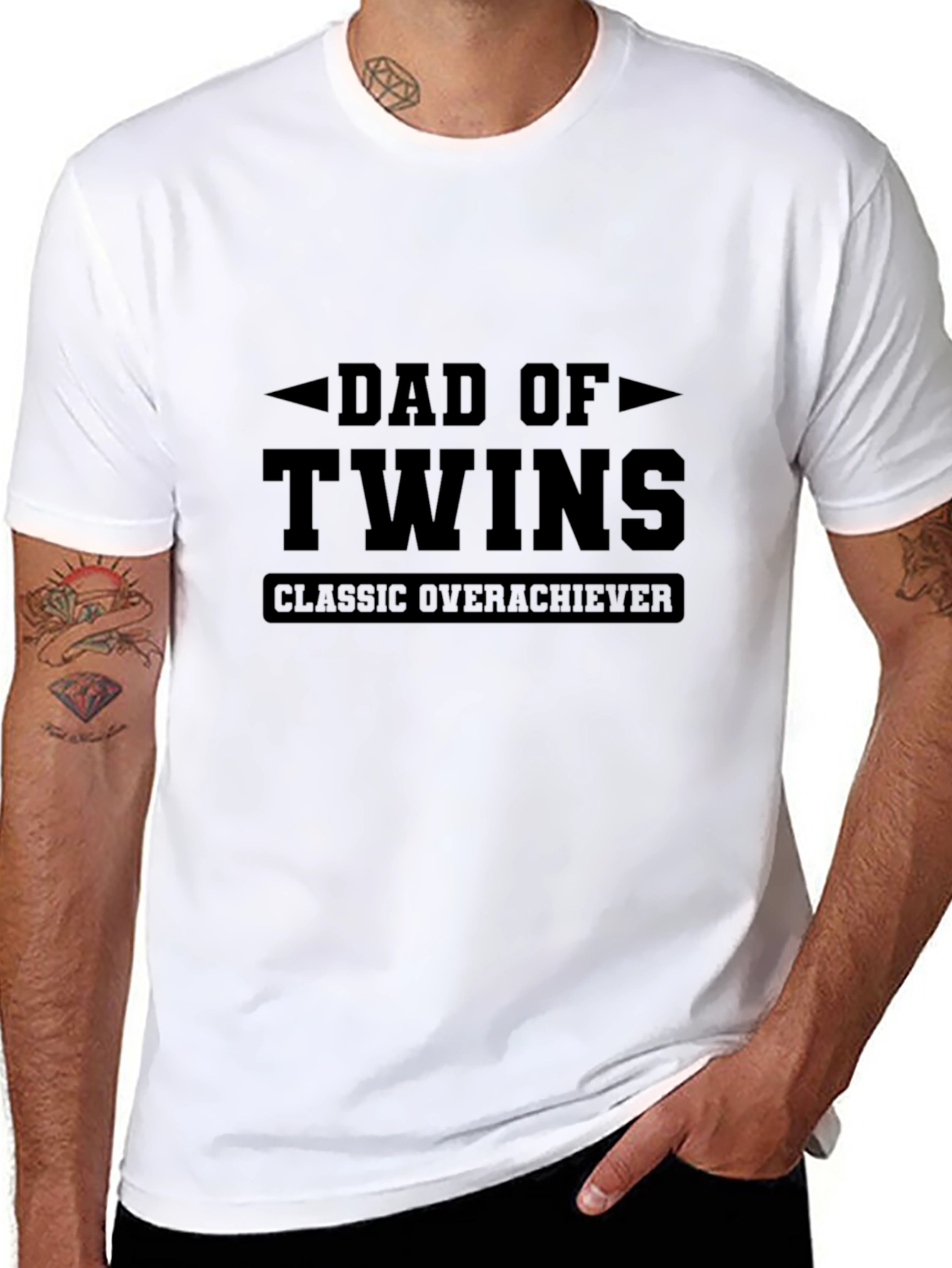 Dad of Twins Classic Overachiever T-Shirt