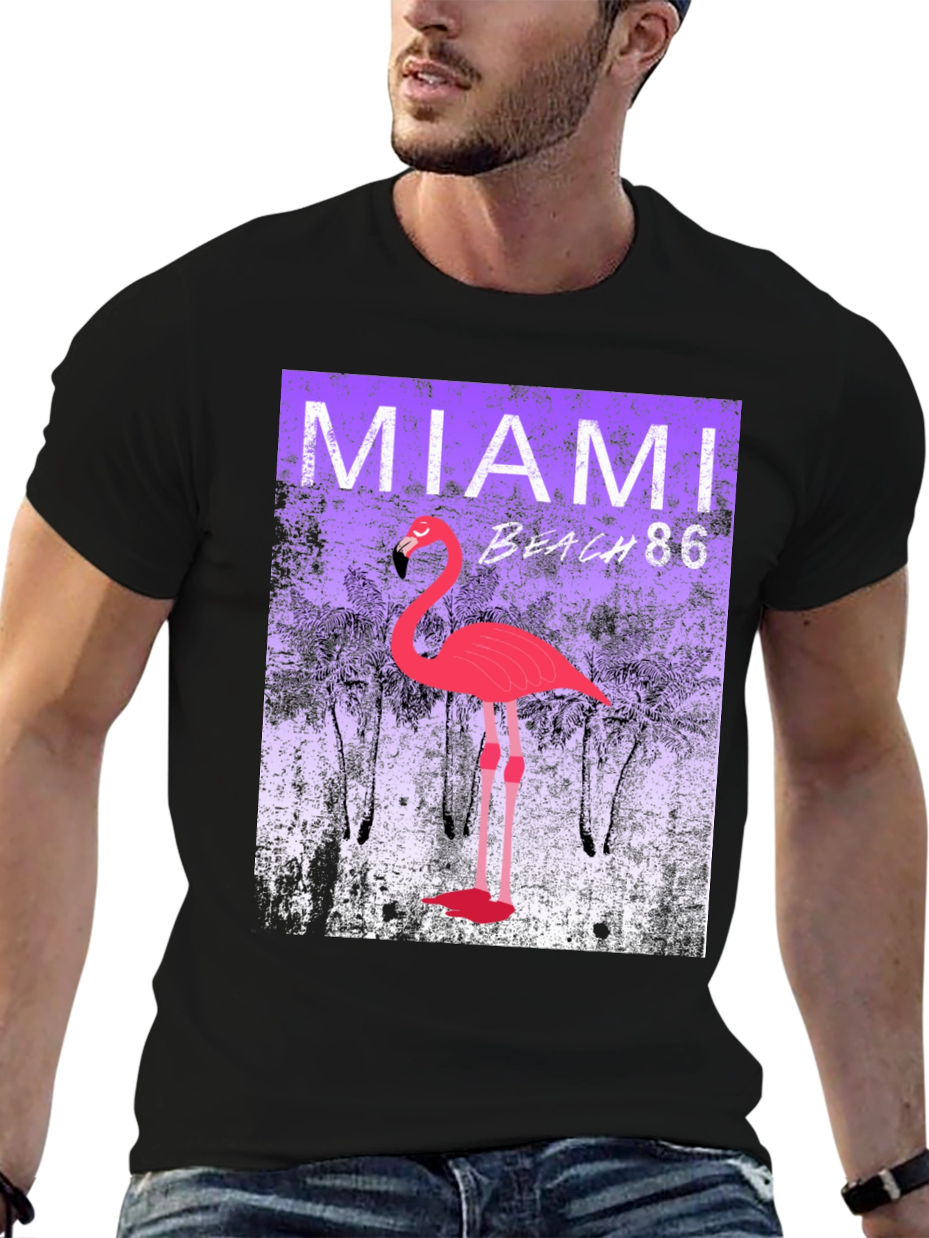 Miami Beach 86 Flamingo T-Shirt