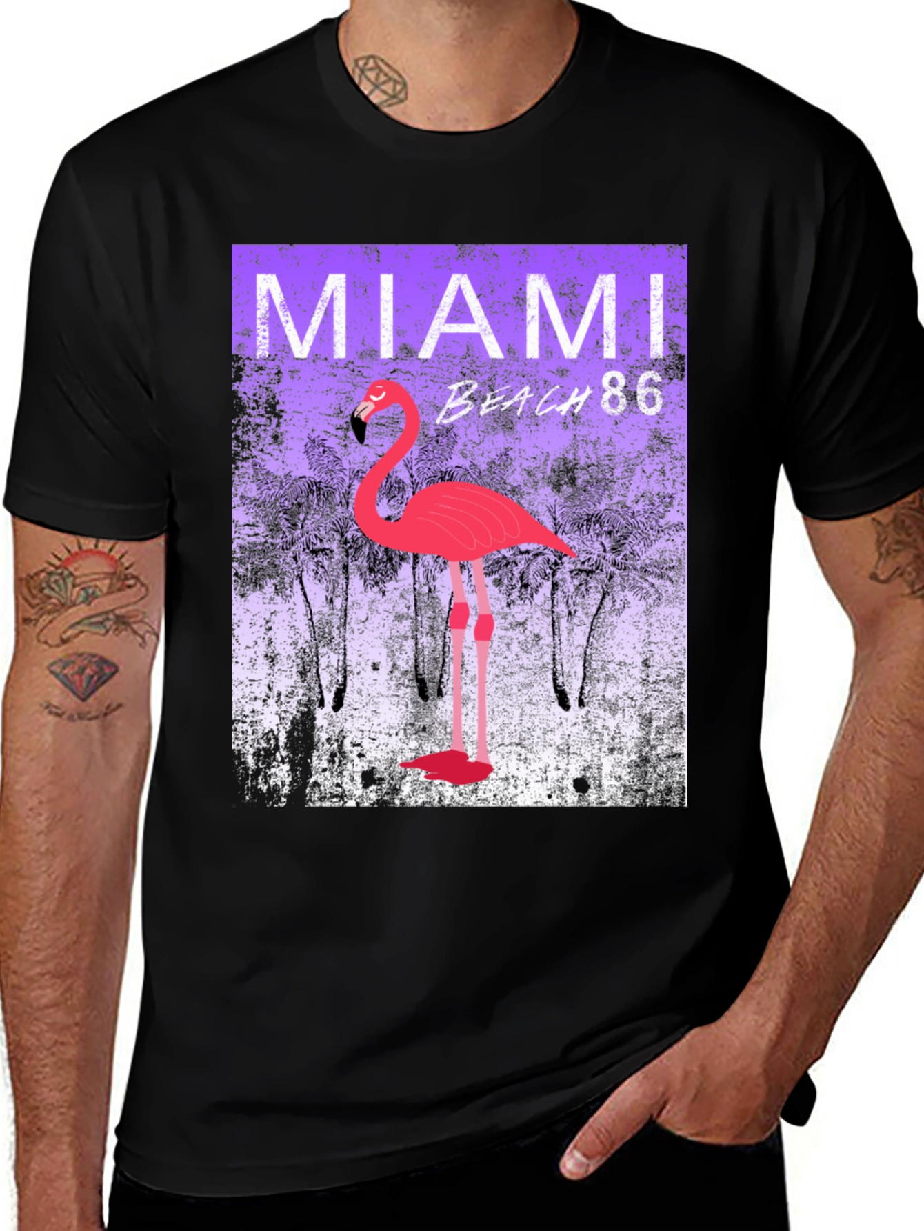 Miami Beach 86 Flamingo T-Shirt