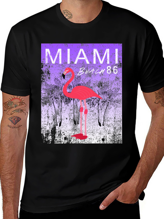 Miami Beach 86 Flamingo T-Shirt