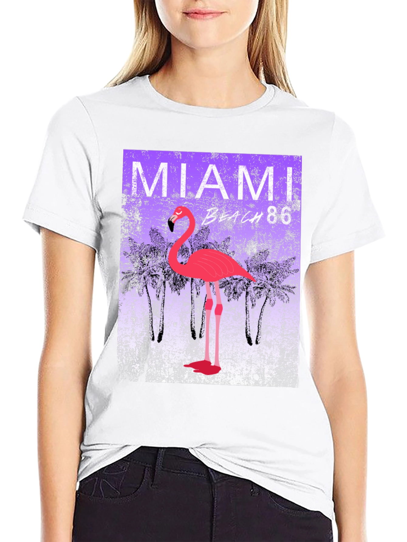 Miami Beach 86 Flamingo T-Shirt