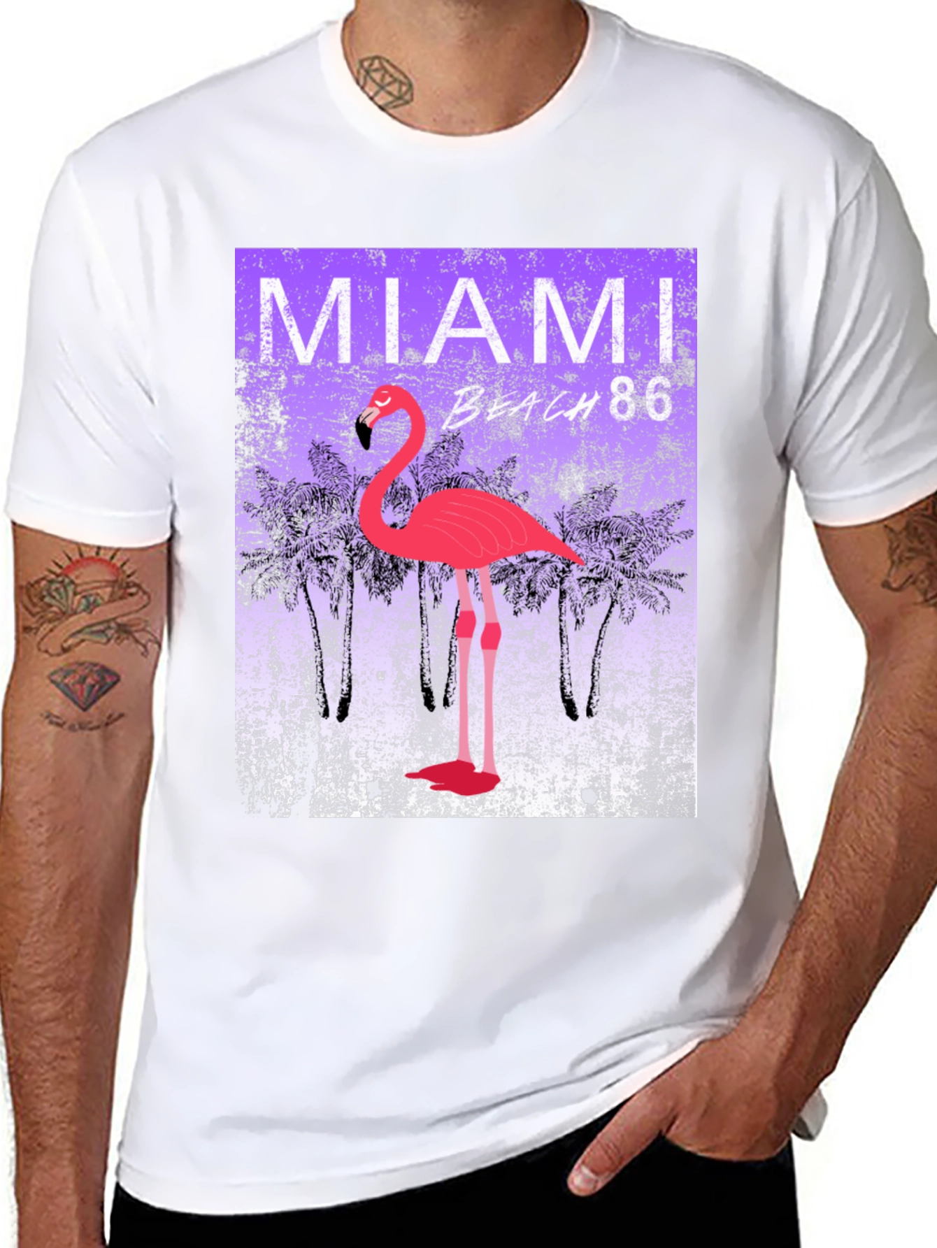 Miami Beach 86 Flamingo T-Shirt