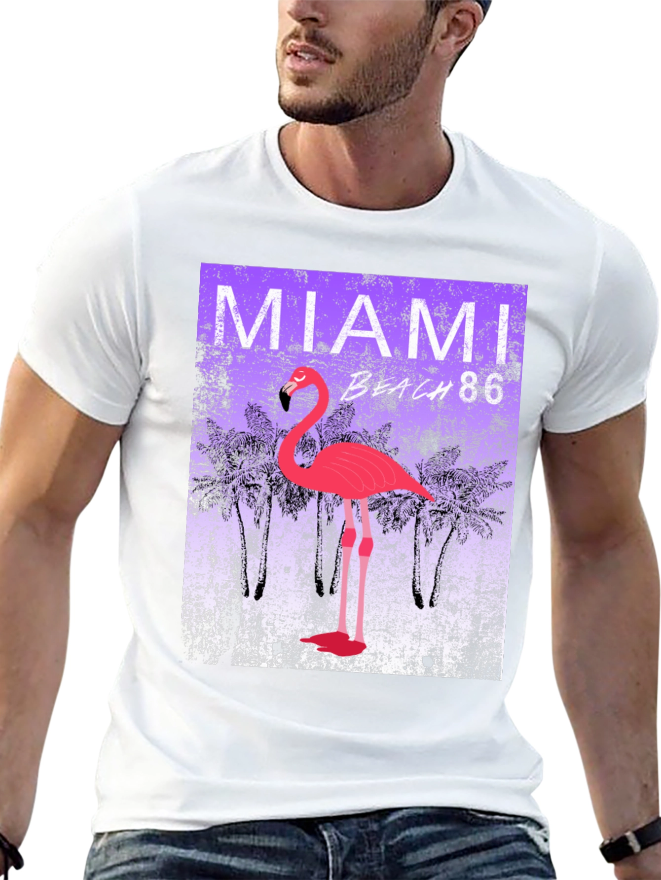 Miami Beach 86 Flamingo T-Shirt