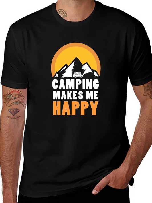 Camping Makes Me Happy Graphic Tee