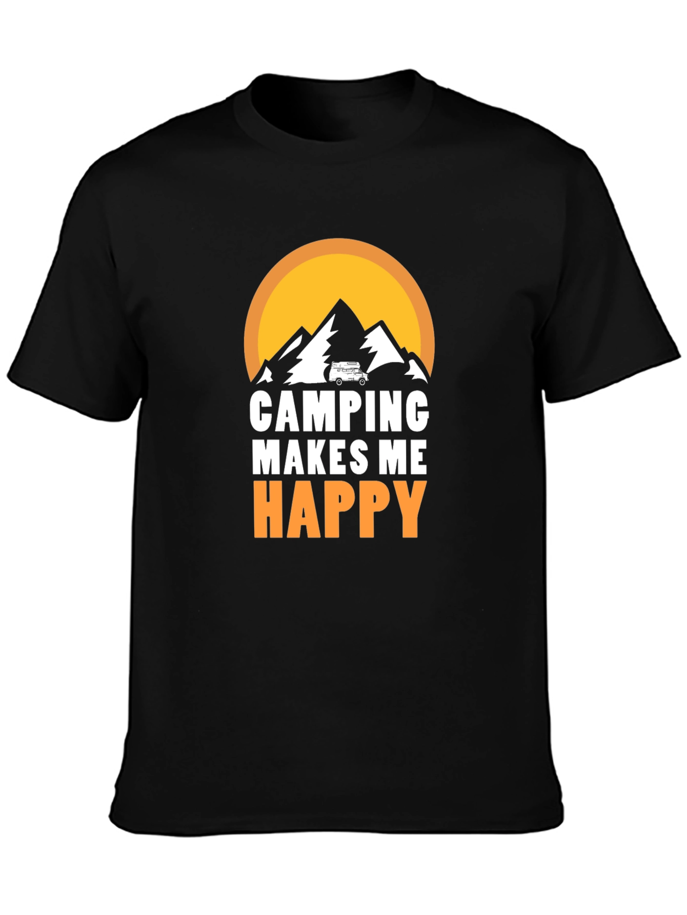 Camping Makes Me Happy Graphic Tee