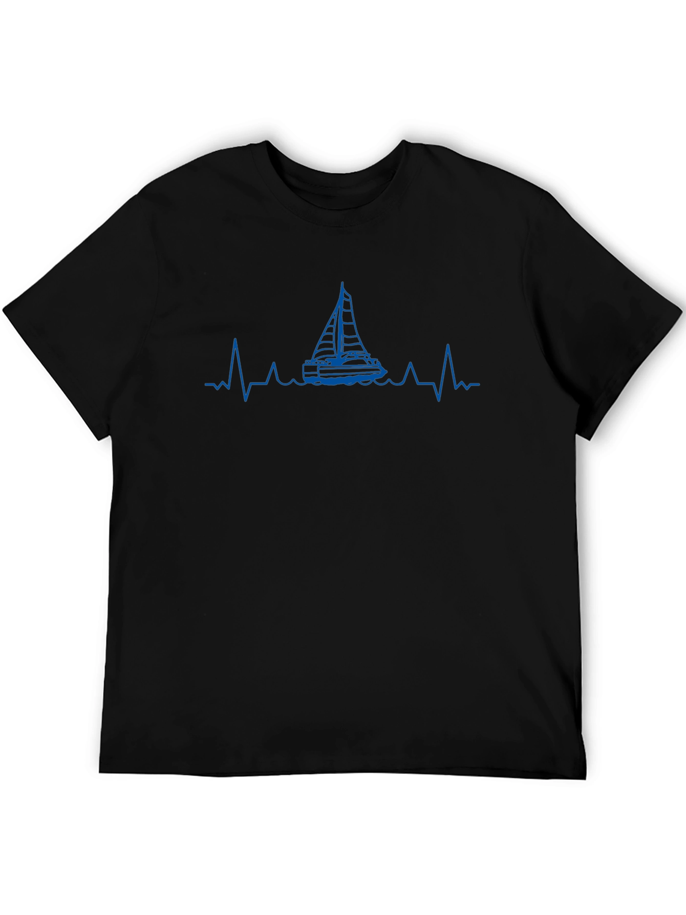 Sailboat Heartbeat Graphic T-Shirt