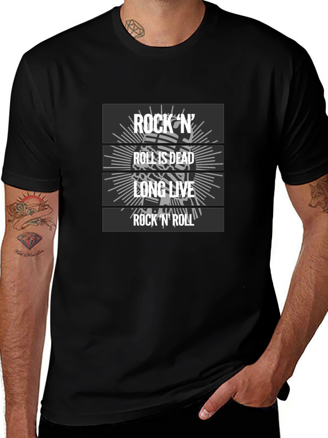 Rock N Roll Graphic T-Shirt - Long Live Rock!