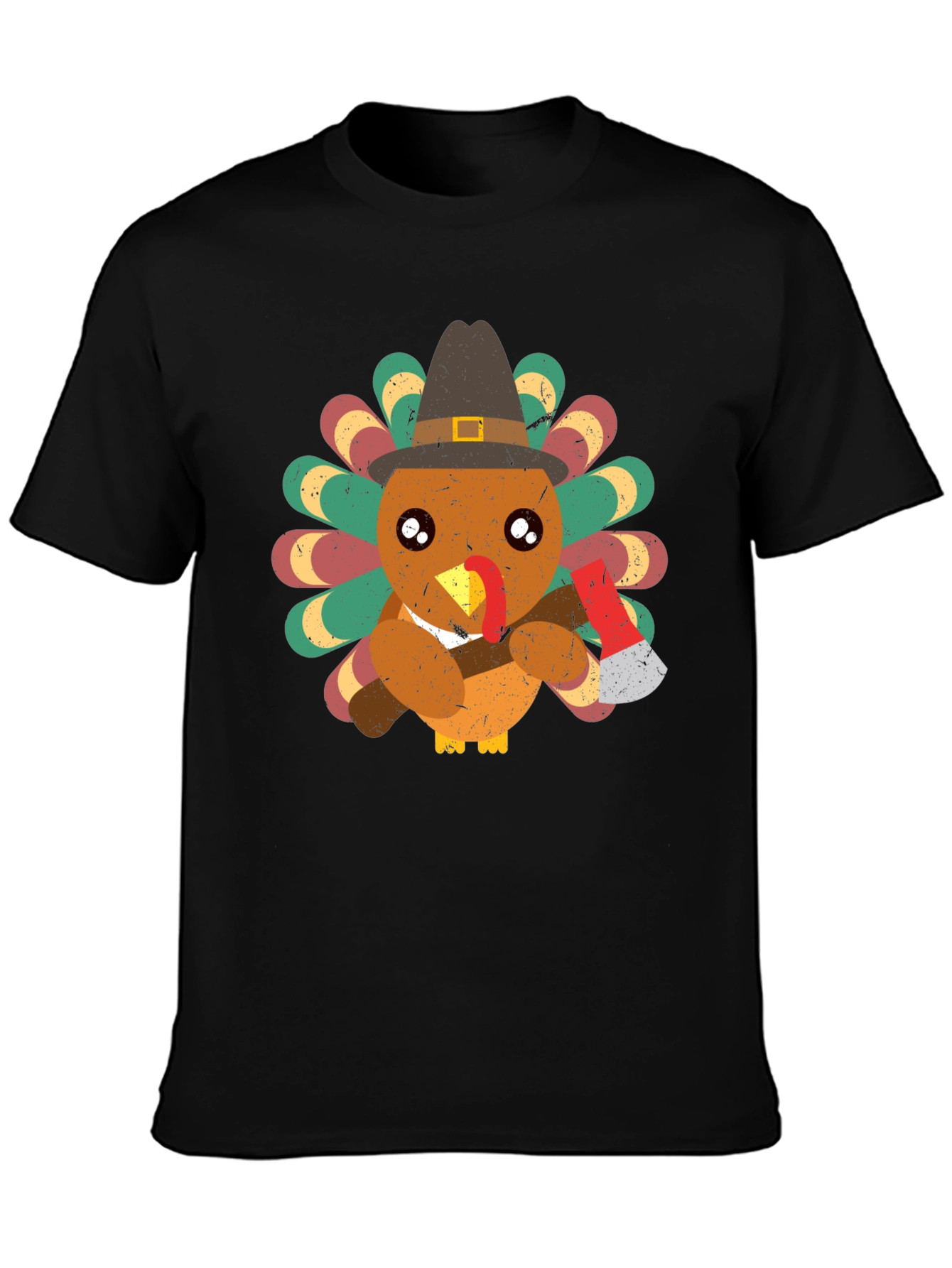 Turkey Axe T-Shirt Thanksgiving Holiday Funny Shirt