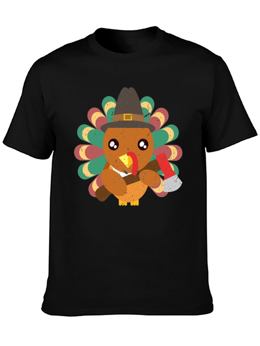 Turkey Axe T-Shirt Thanksgiving Holiday Funny Shirt
