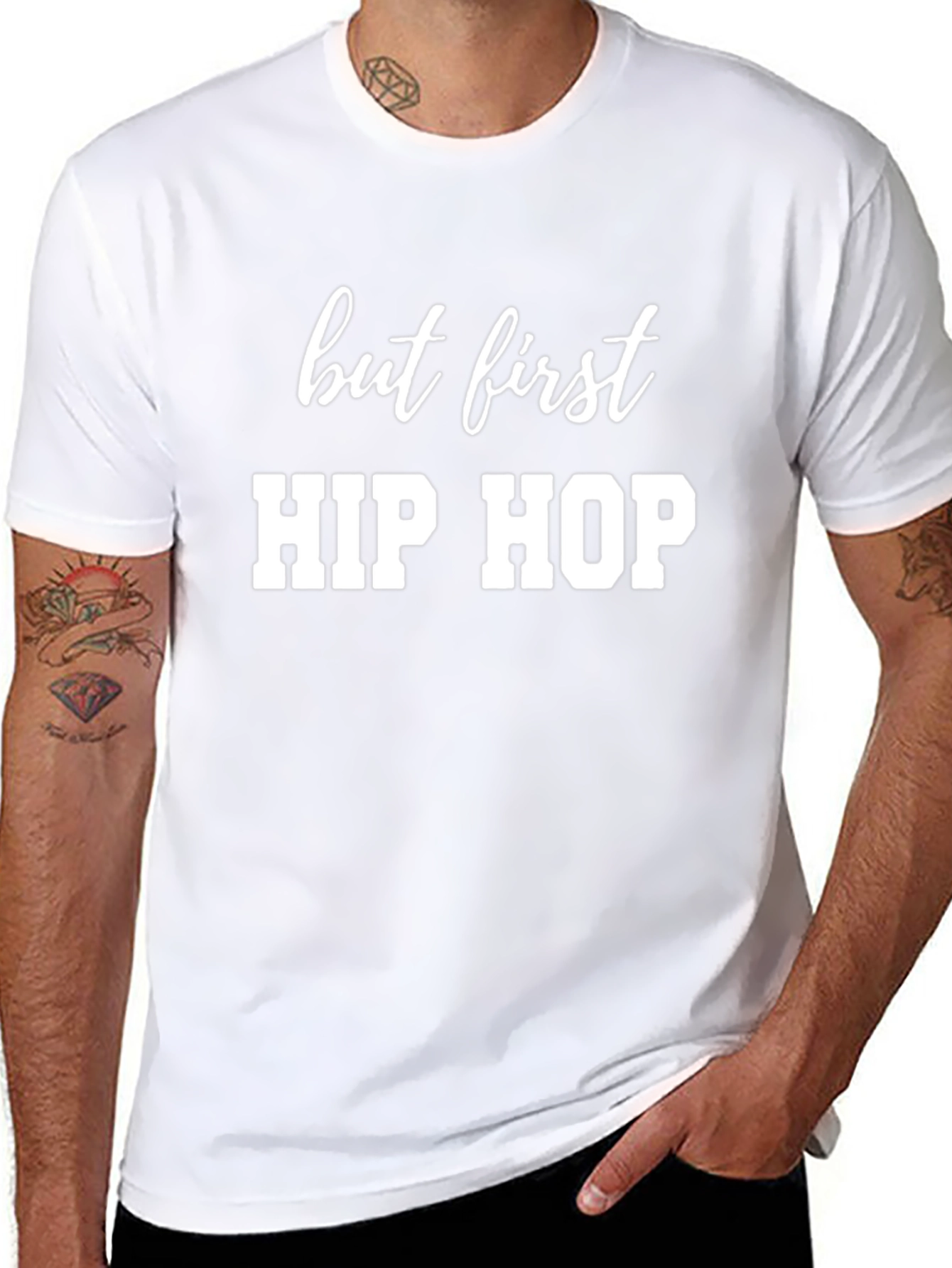 But First Hip Hop Black Graphic Tee