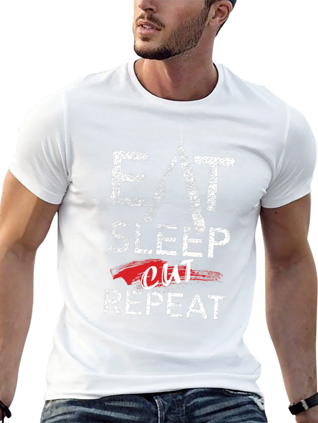 Eat Sleep Cut Repeat Barber T-Shirt