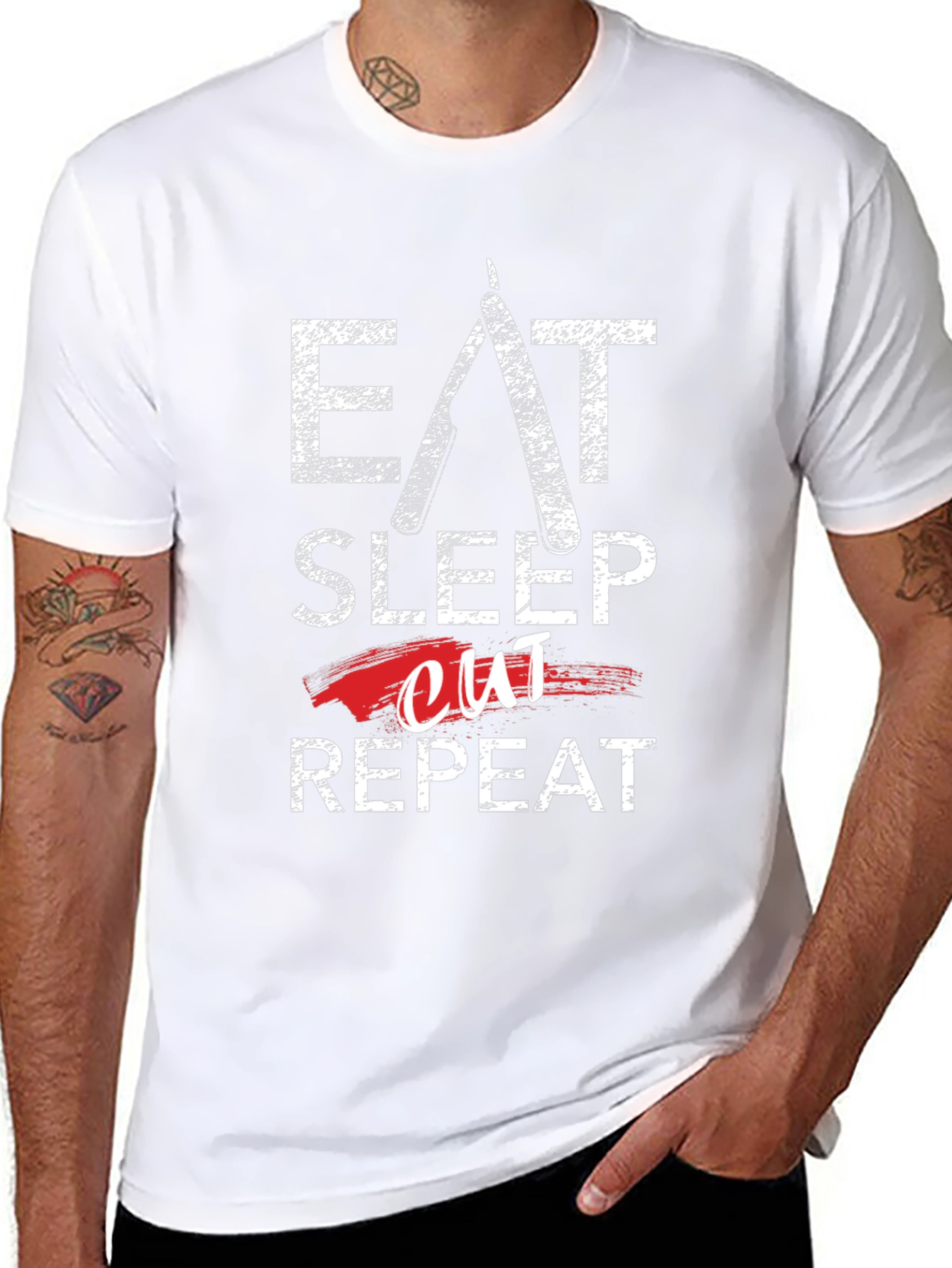 Eat Sleep Cut Repeat Barber T-Shirt