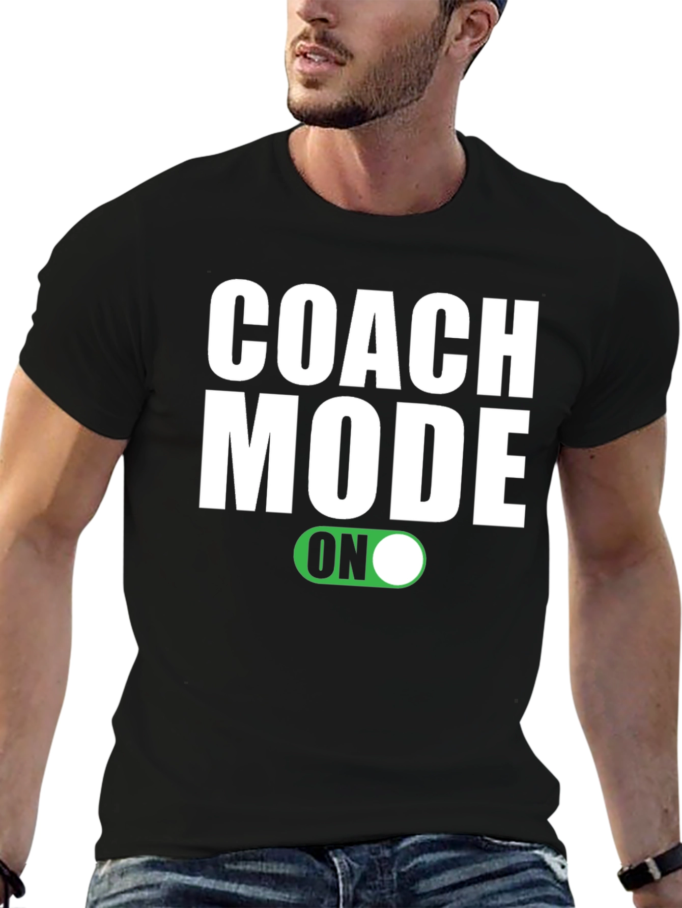 Coach Mode On T-Shirt - Black Graphic Tee