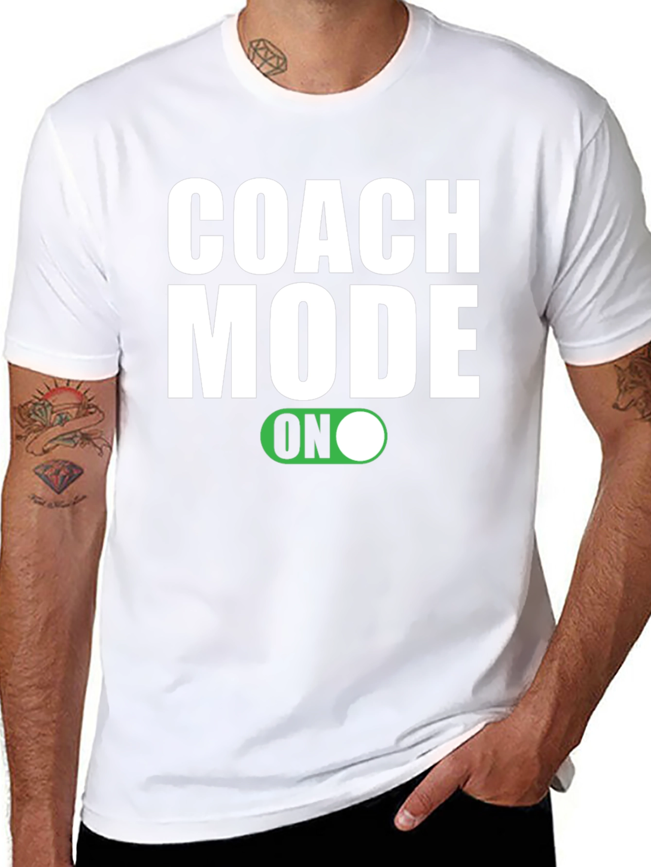 Coach Mode On T-Shirt - Black Graphic Tee