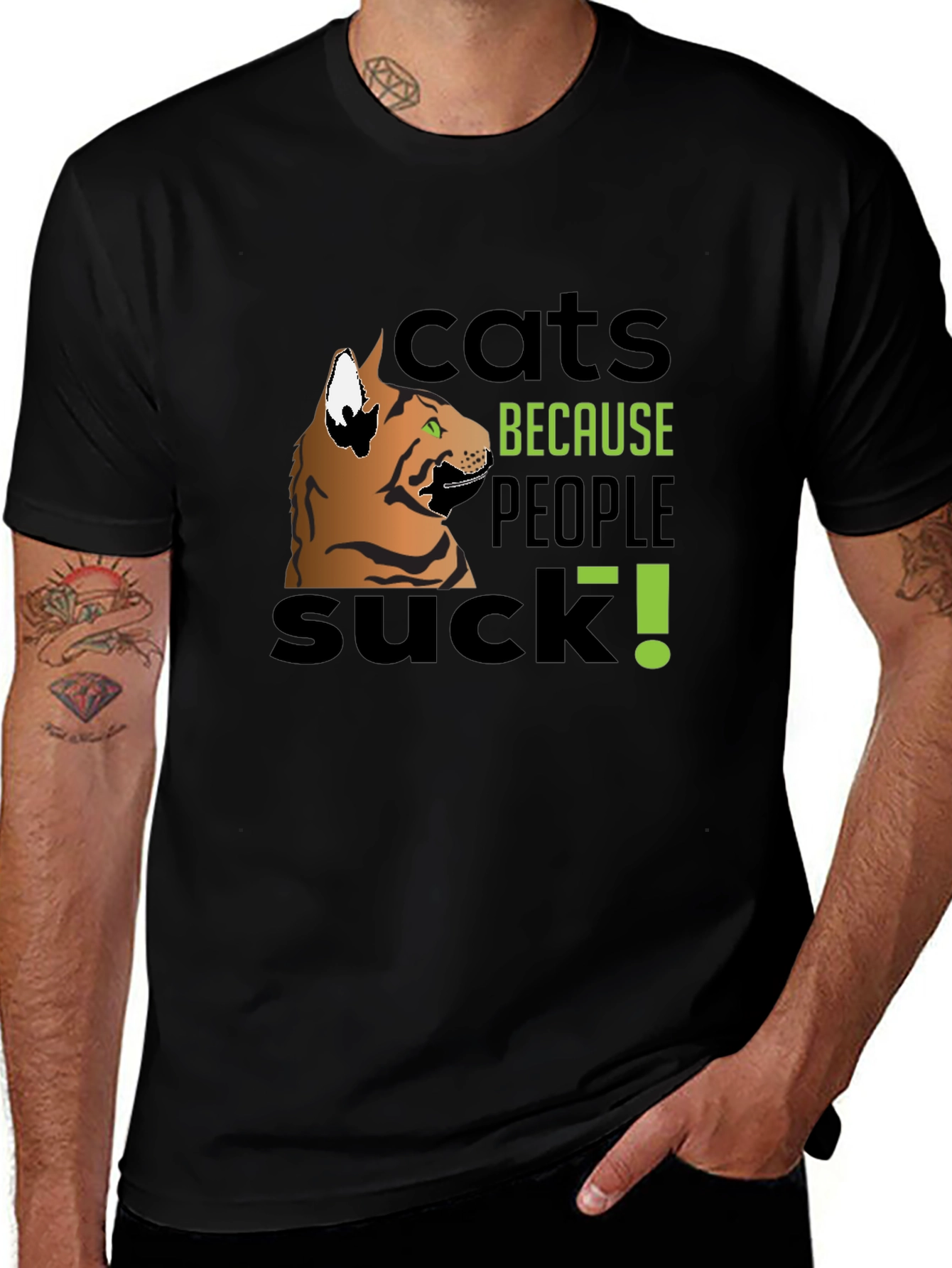 Cats Because People Suck! Graphic Tee