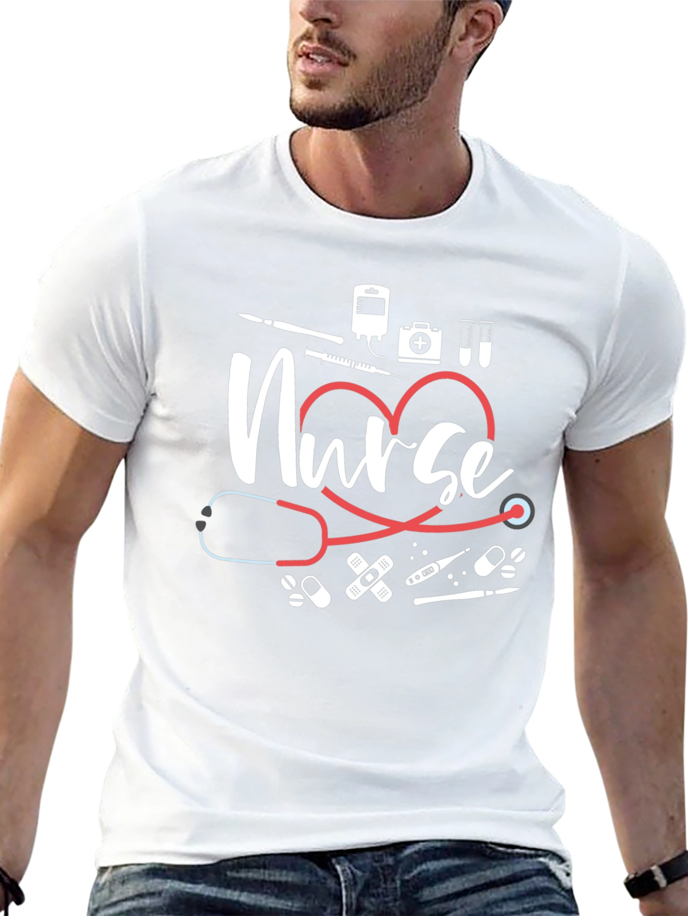 Nurse Heartbeat T-Shirt - Medical Professional Tee