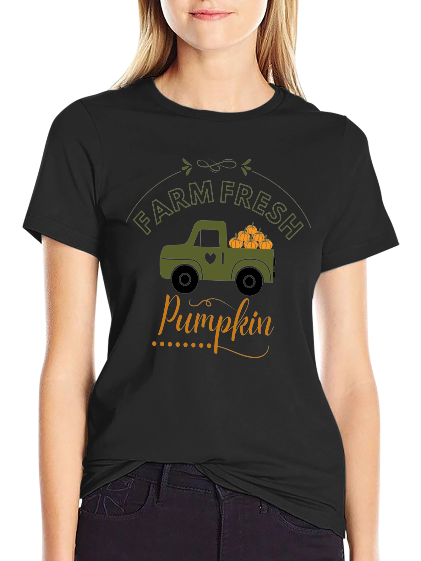 Farm Fresh Pumpkin Truck T-Shirt - Fall Harvest Tee