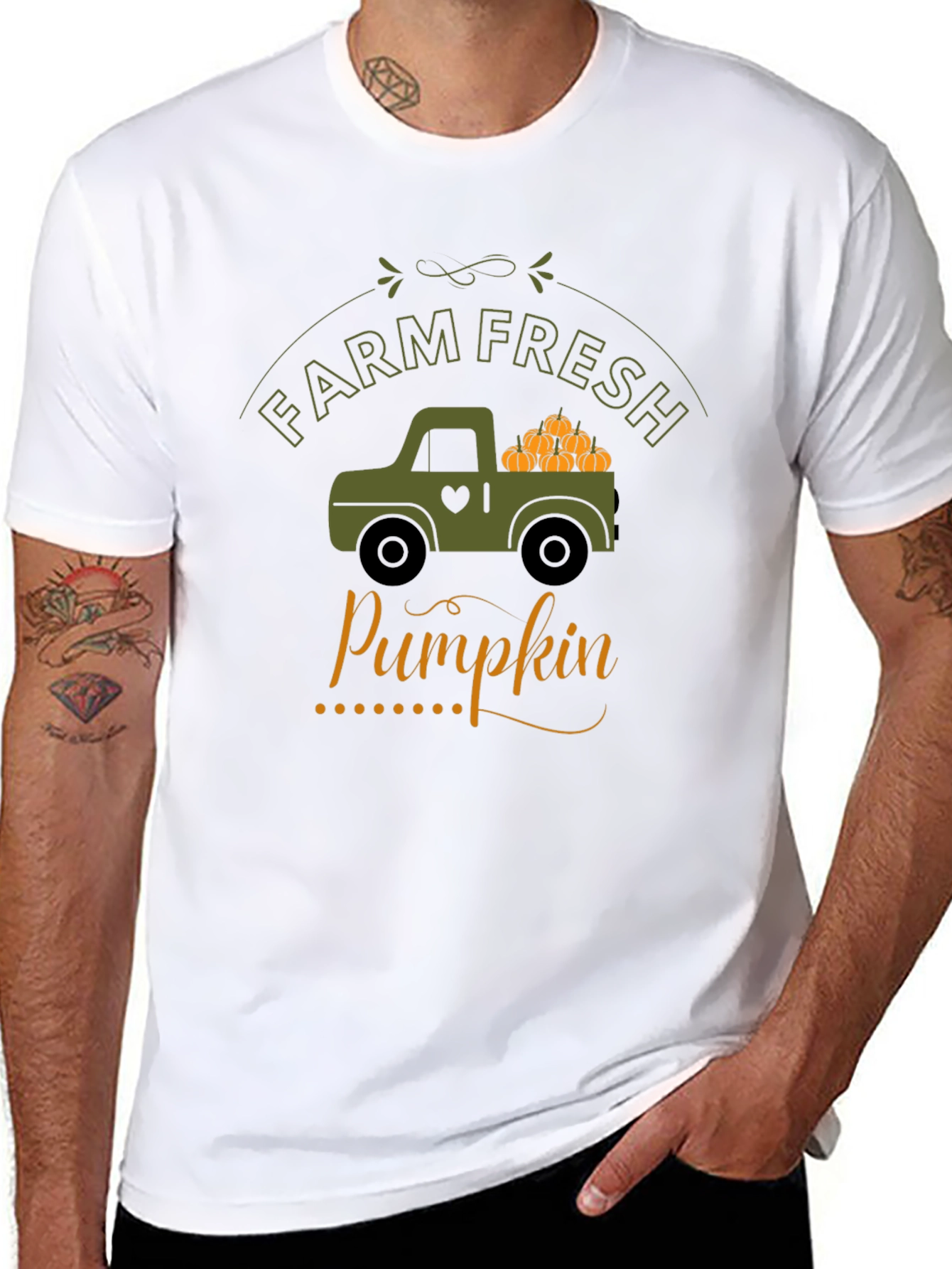 Farm Fresh Pumpkin Truck T-Shirt - Fall Harvest Tee