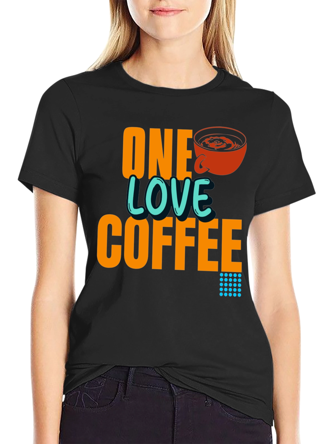 One Love Coffee Graphic Print T-Shirt