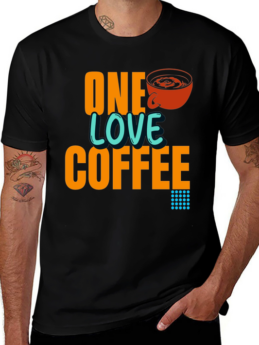 One Love Coffee Graphic Print T-Shirt