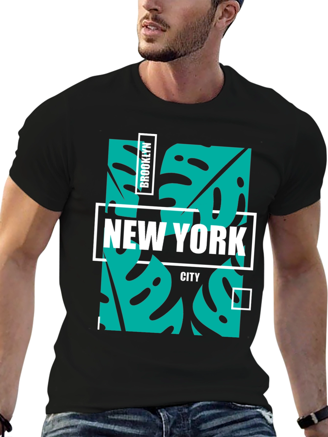 Brooklyn New York City Graphic Tee - Black