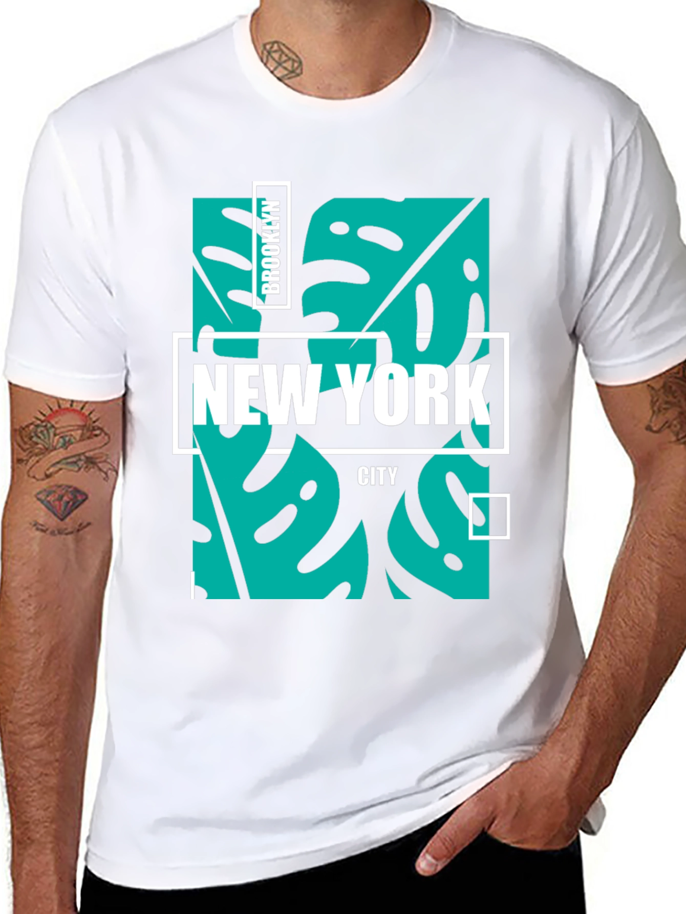 Brooklyn New York City Graphic Tee - Black