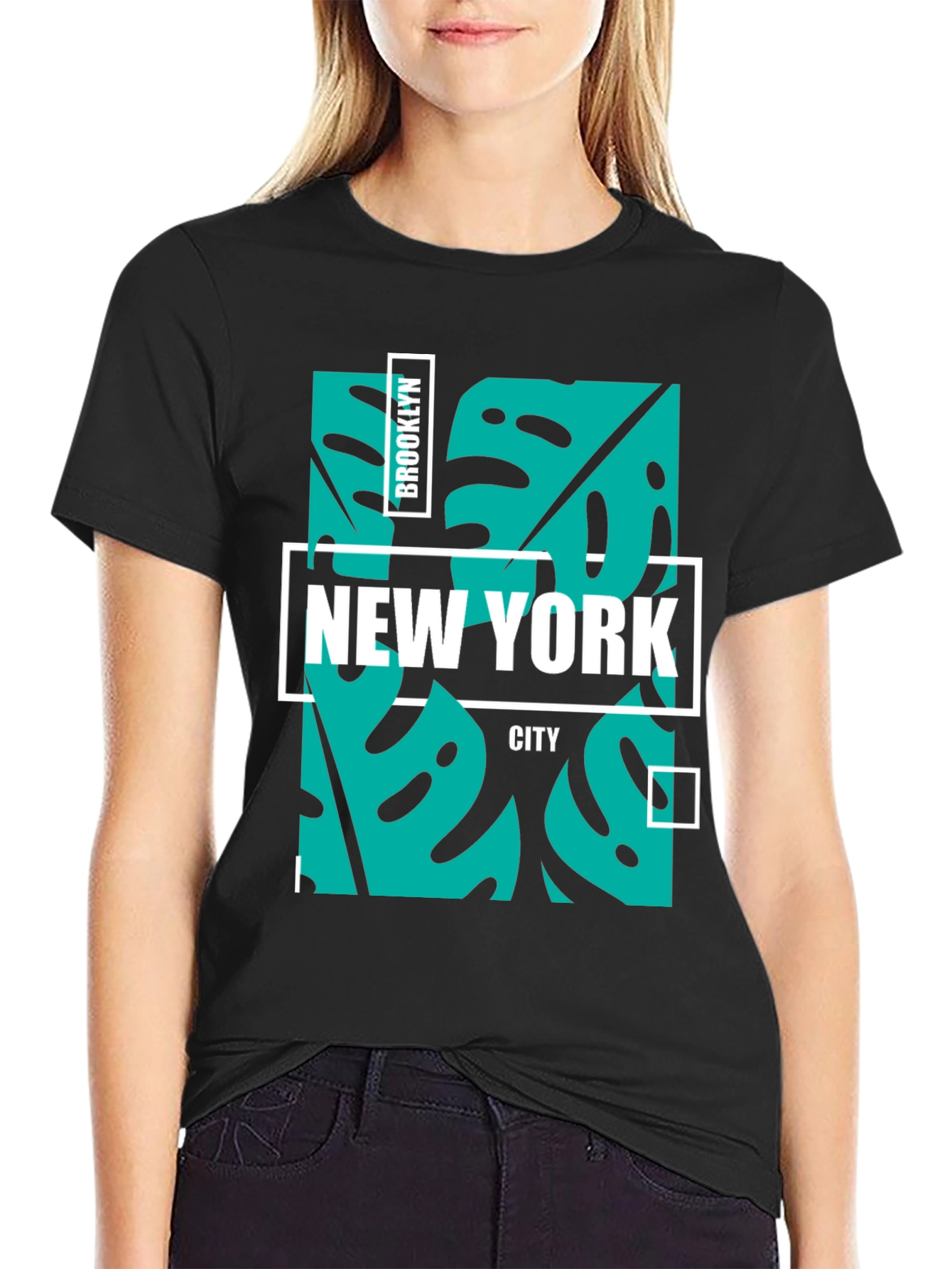 Brooklyn New York City Graphic Tee - Black
