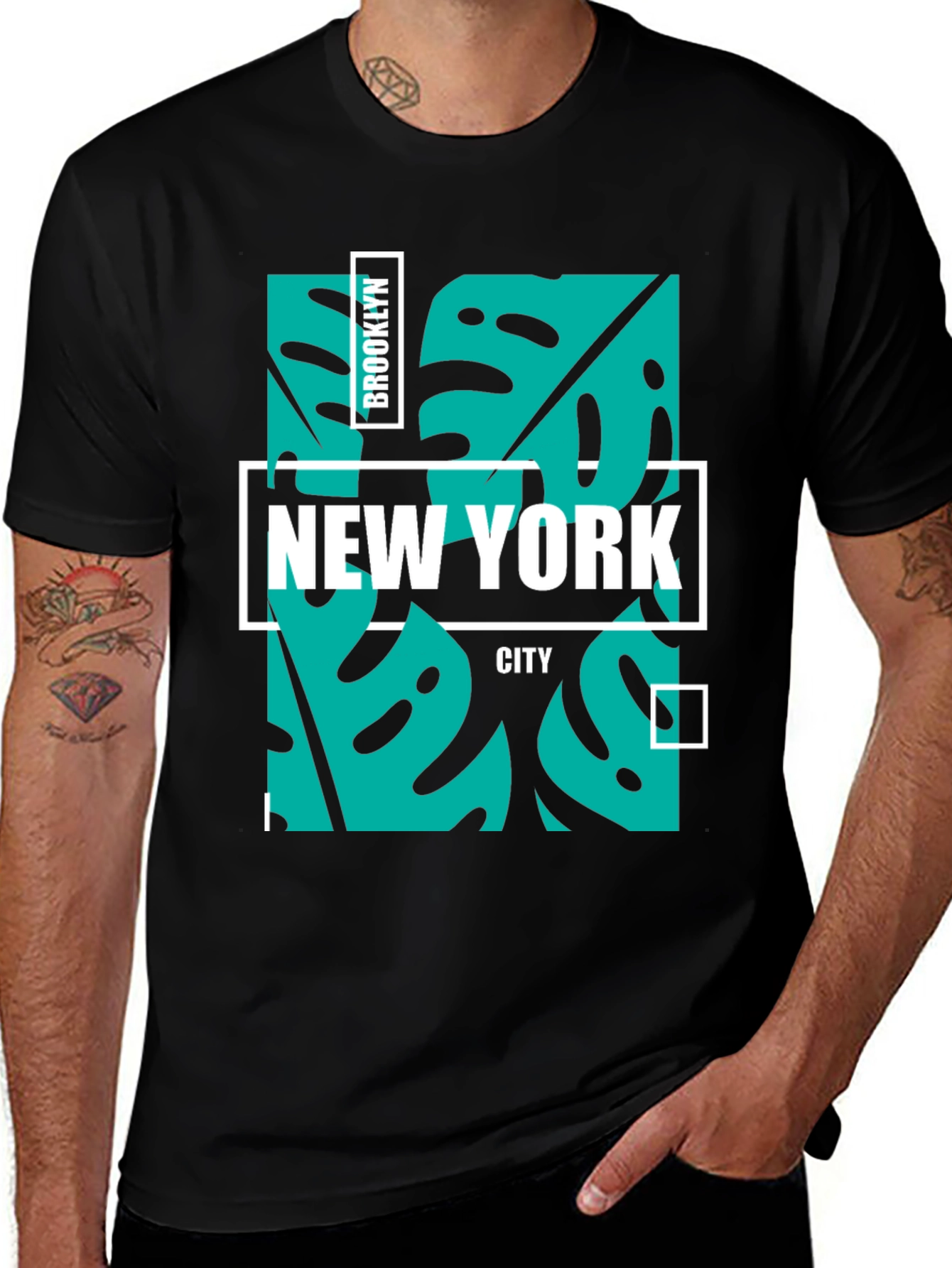 Brooklyn New York City Graphic Tee - Black