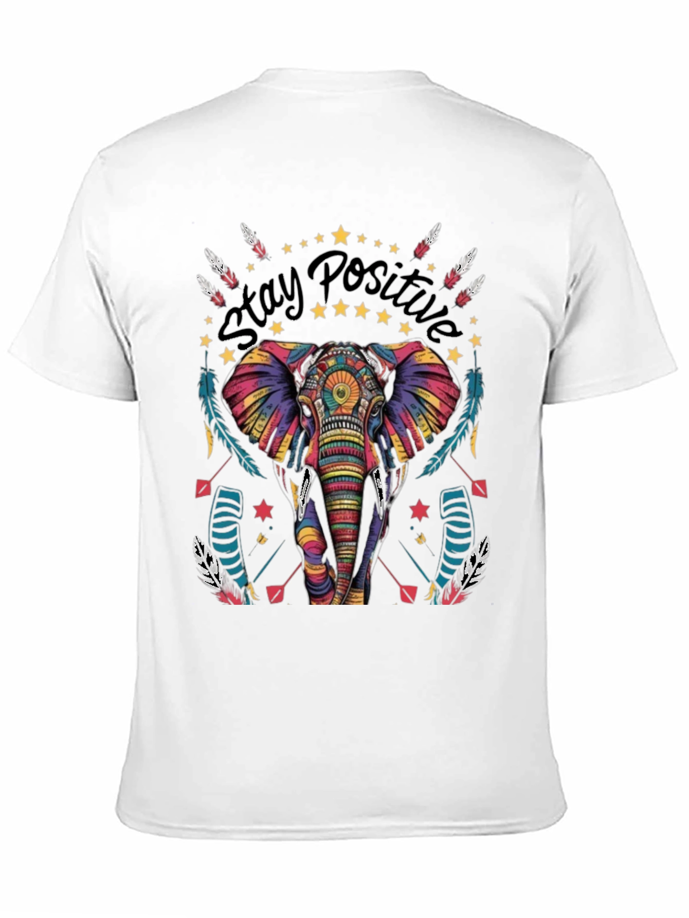 Stay Positive Elephant Graphic Tee