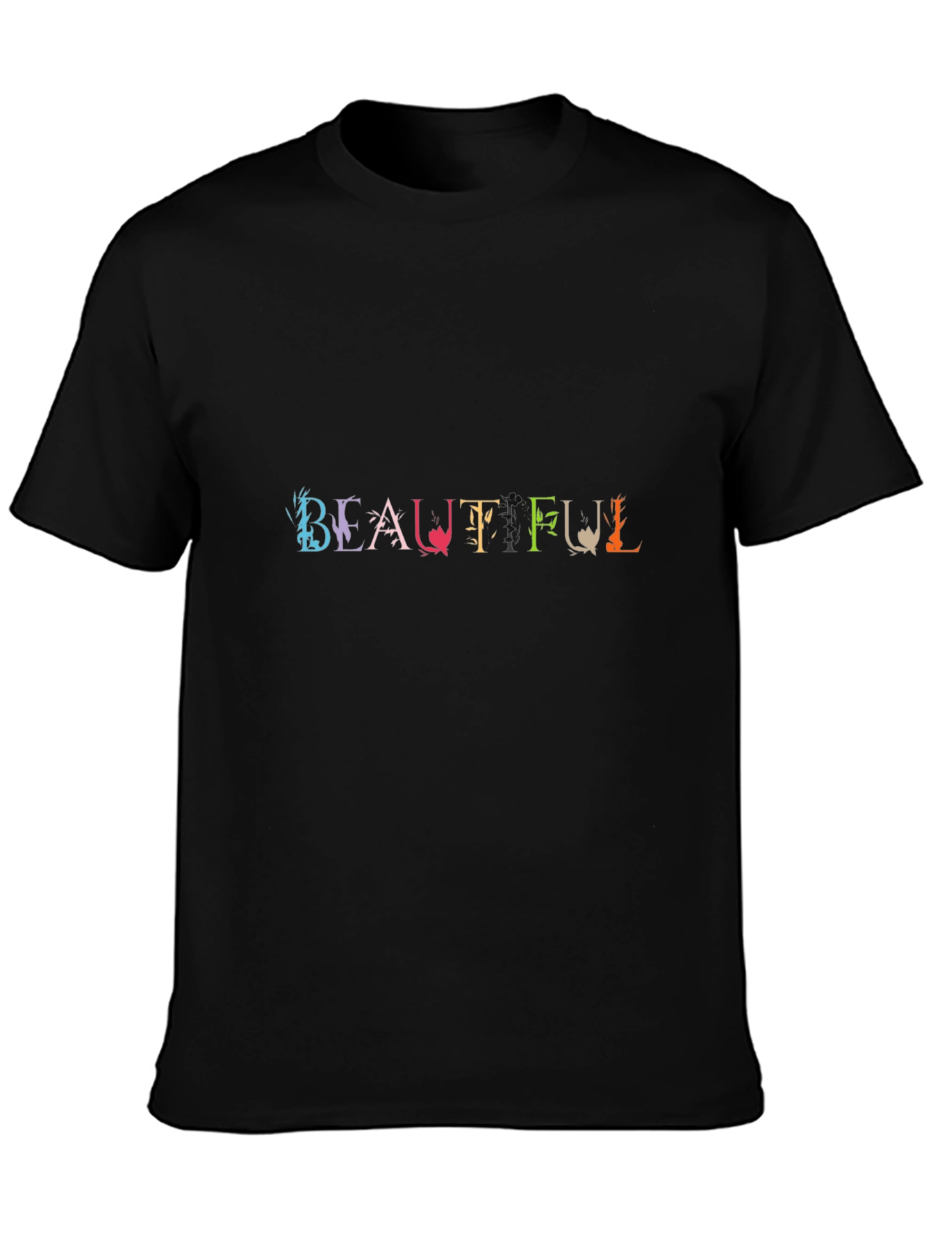 Beautiful Graphic Print Black T-Shirt