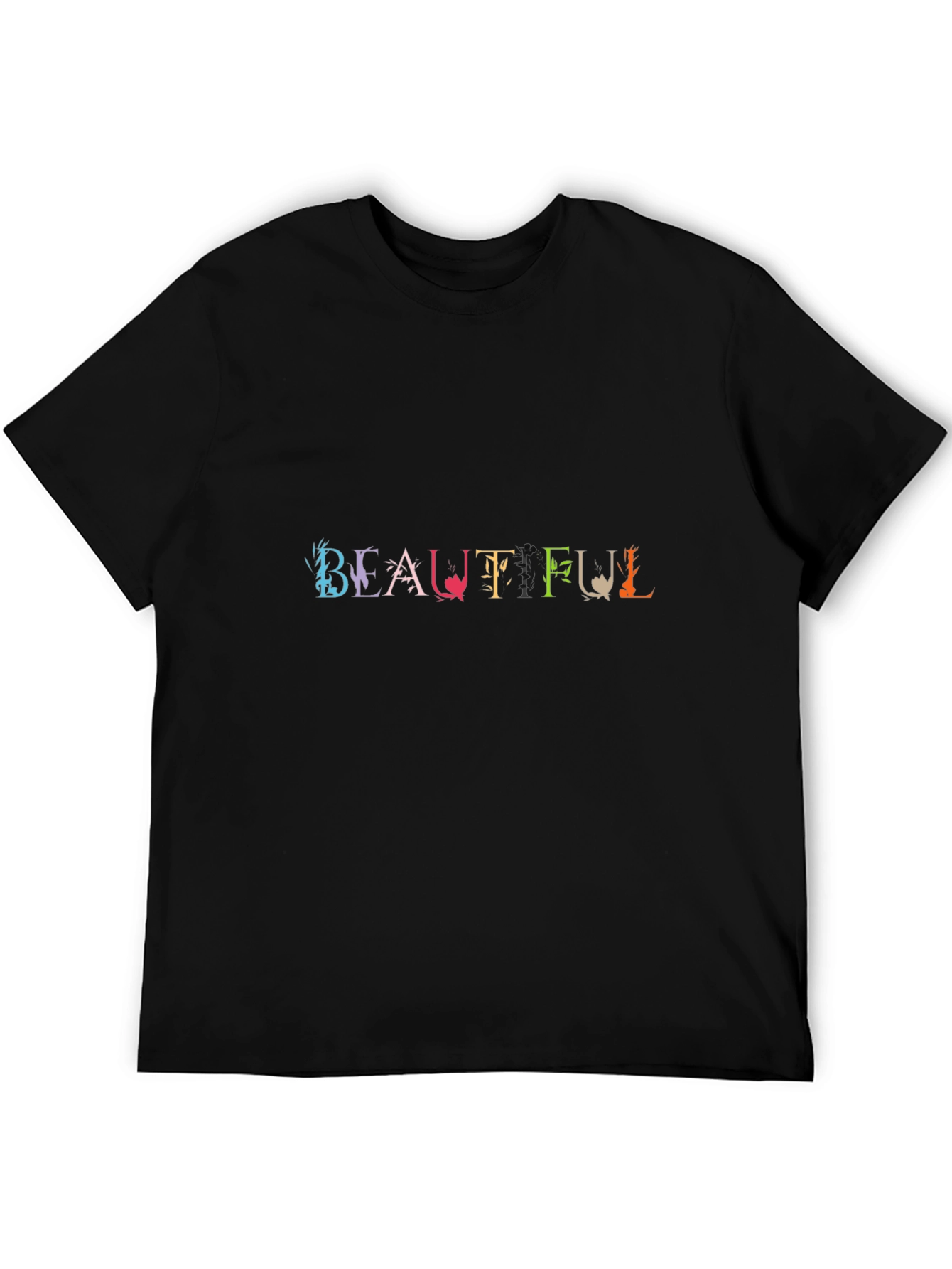Beautiful Graphic Print Black T-Shirt