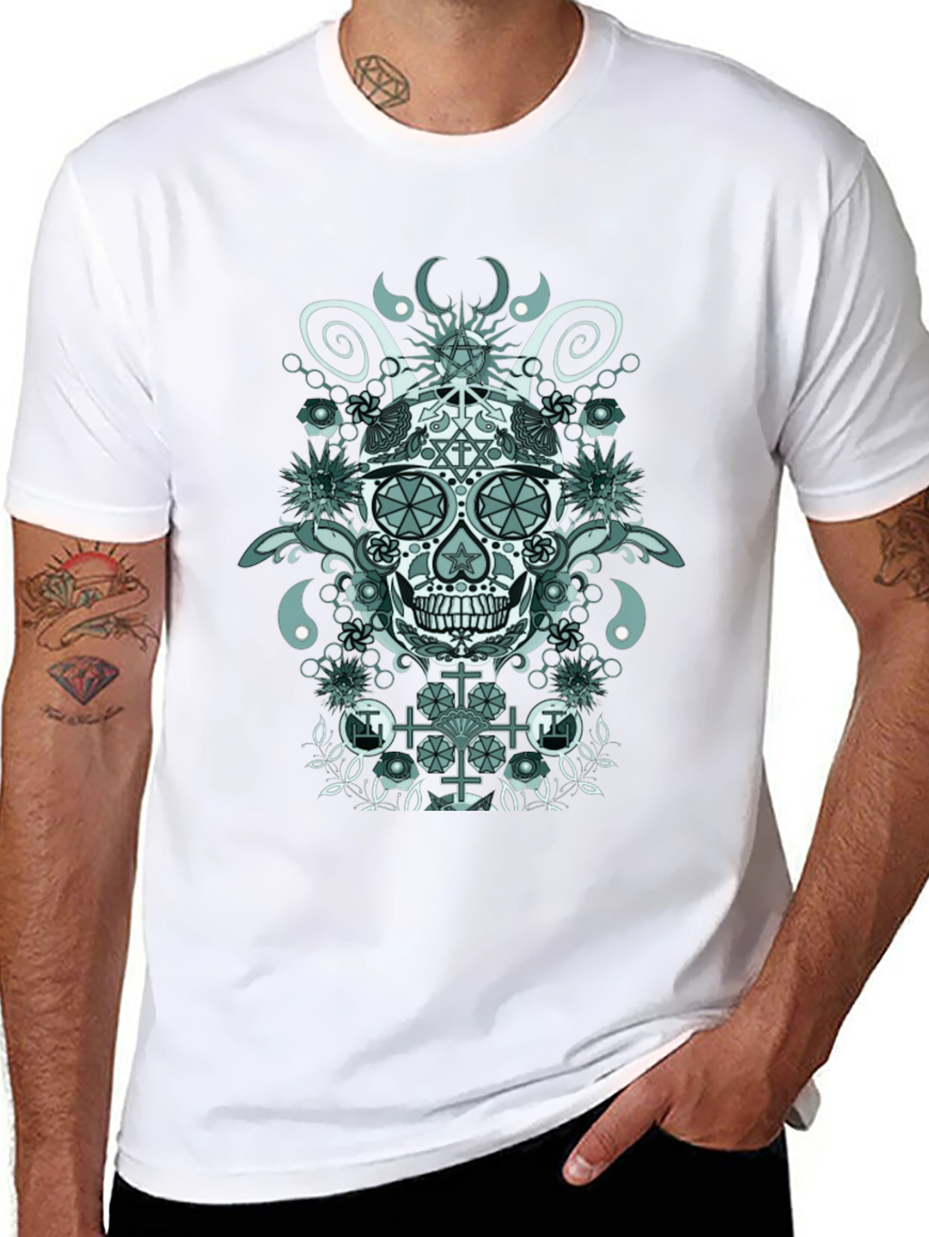 Skull Art Tee - Unique Gothic Design
