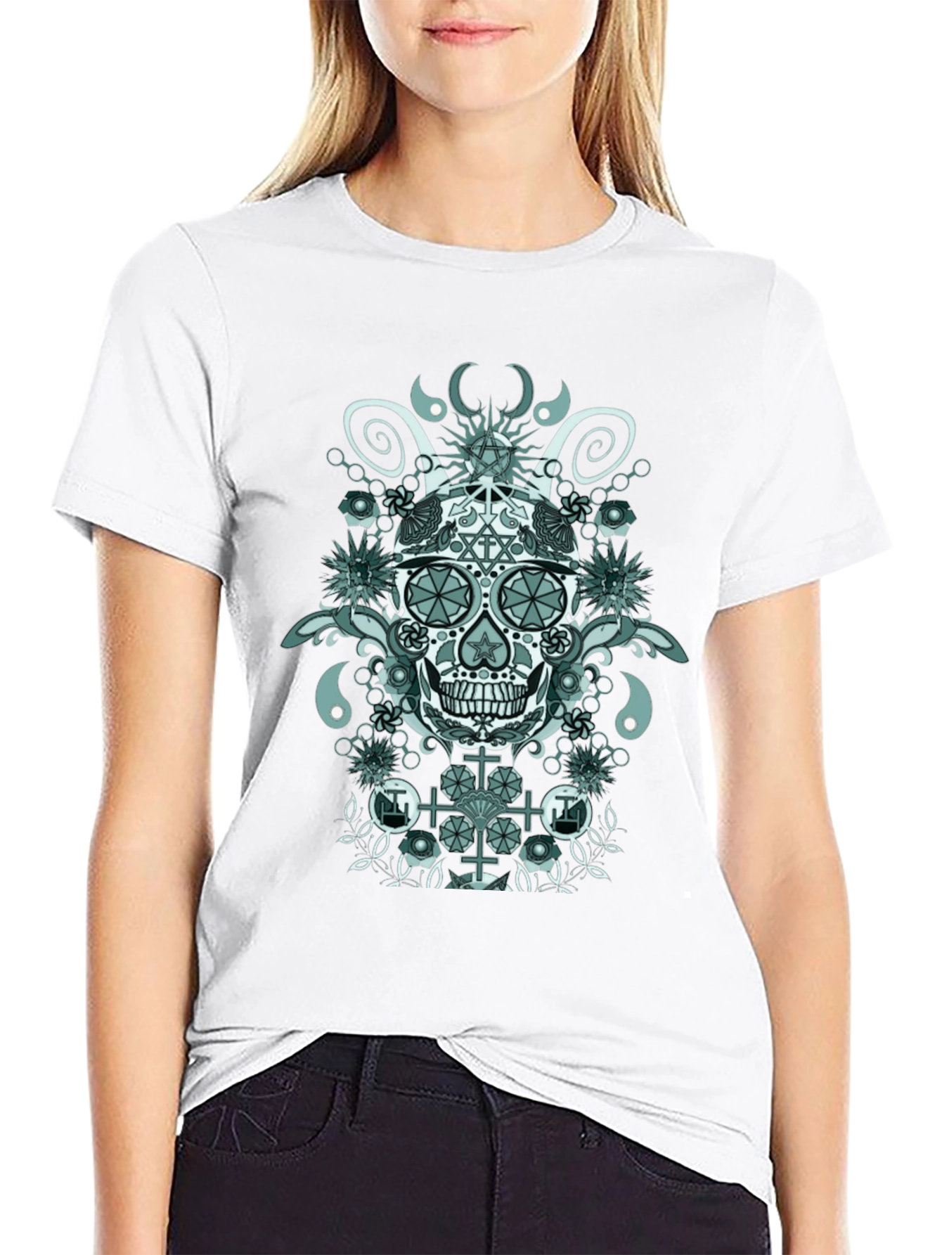 Skull Art Tee - Unique Gothic Design