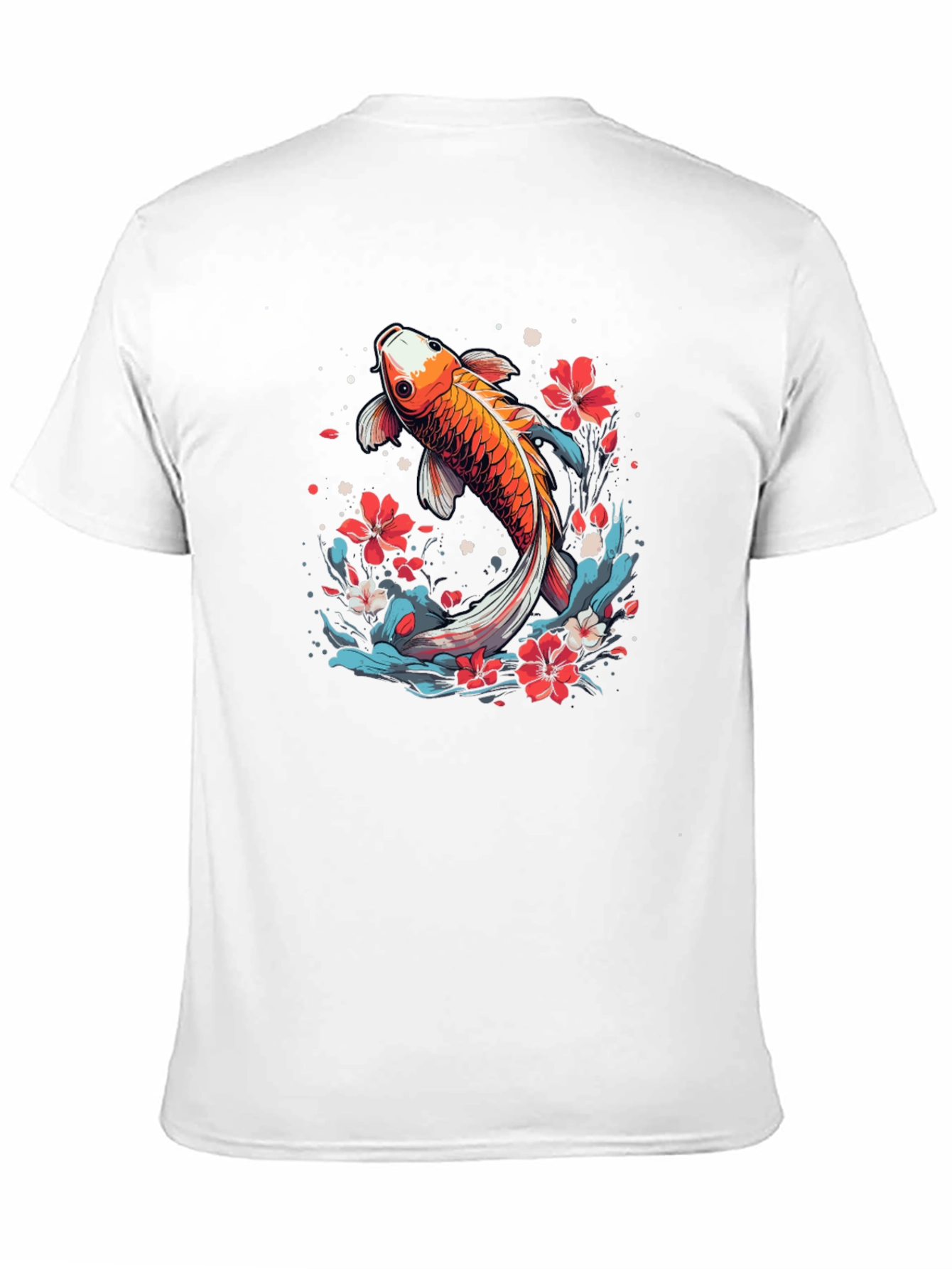 Koi Fish Graphic Tee - Japanese Style Black T-Shirt