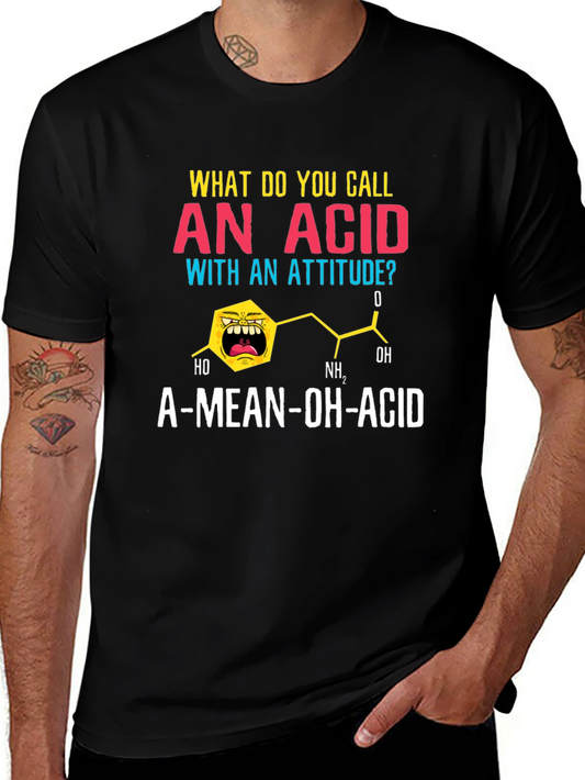 A-Mean-Oh-Acid T-Shirt Funny Chemistry Pun