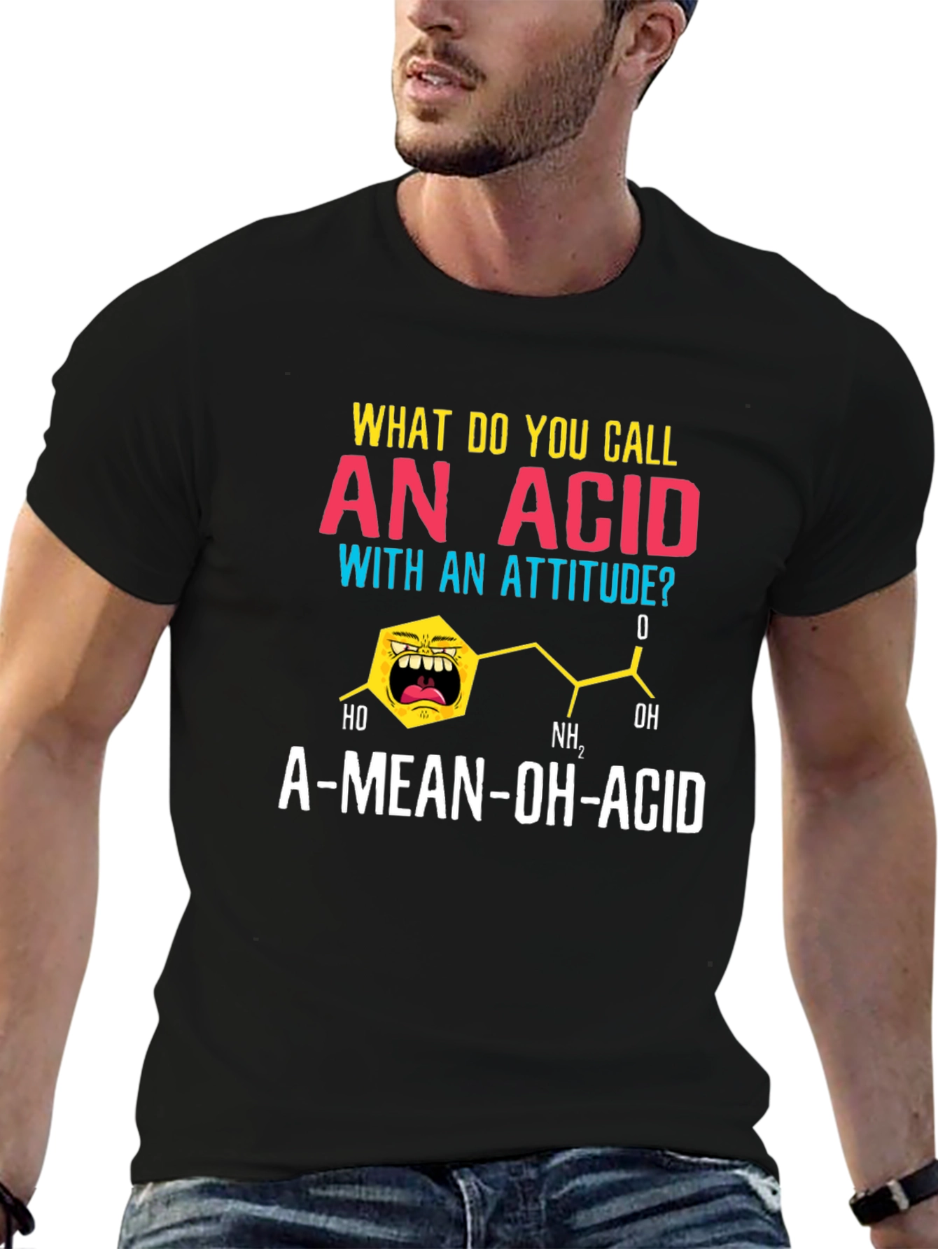 A-Mean-Oh-Acid T-Shirt Funny Chemistry Pun