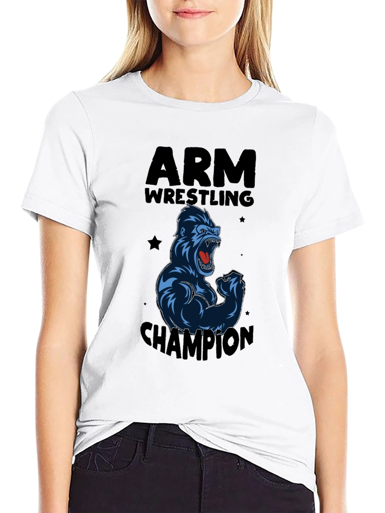 Arm Wrestling Champion Gorilla Graphic T-Shirt
