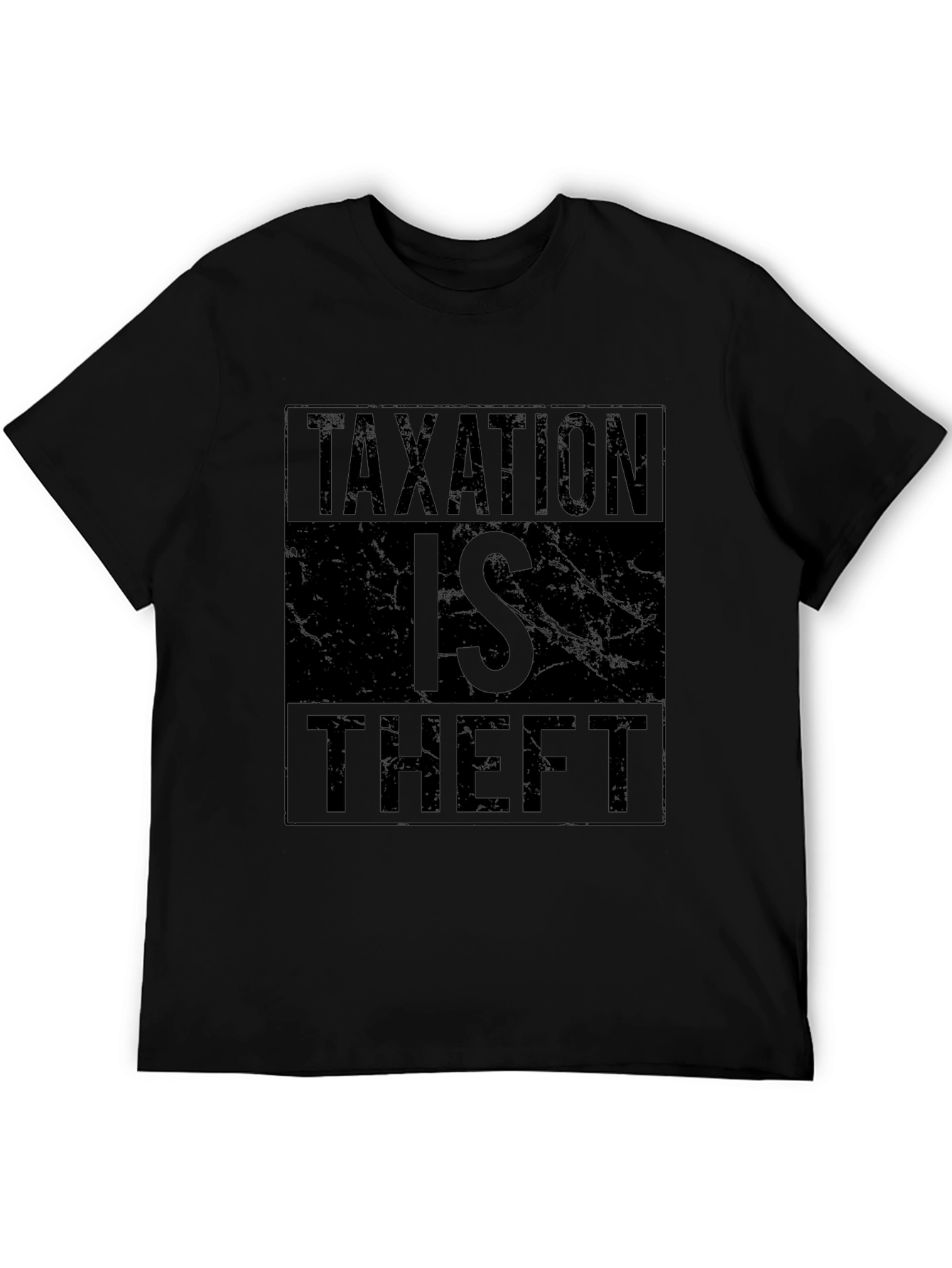 Taxation is Theft Graphic Tee - Black Cotton T-Shirt