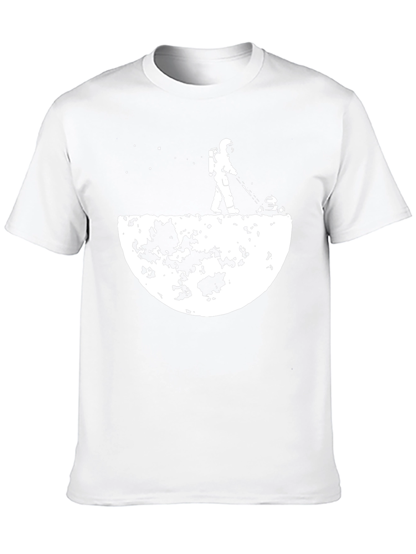 Astronaut Moon Mowing T-Shirt