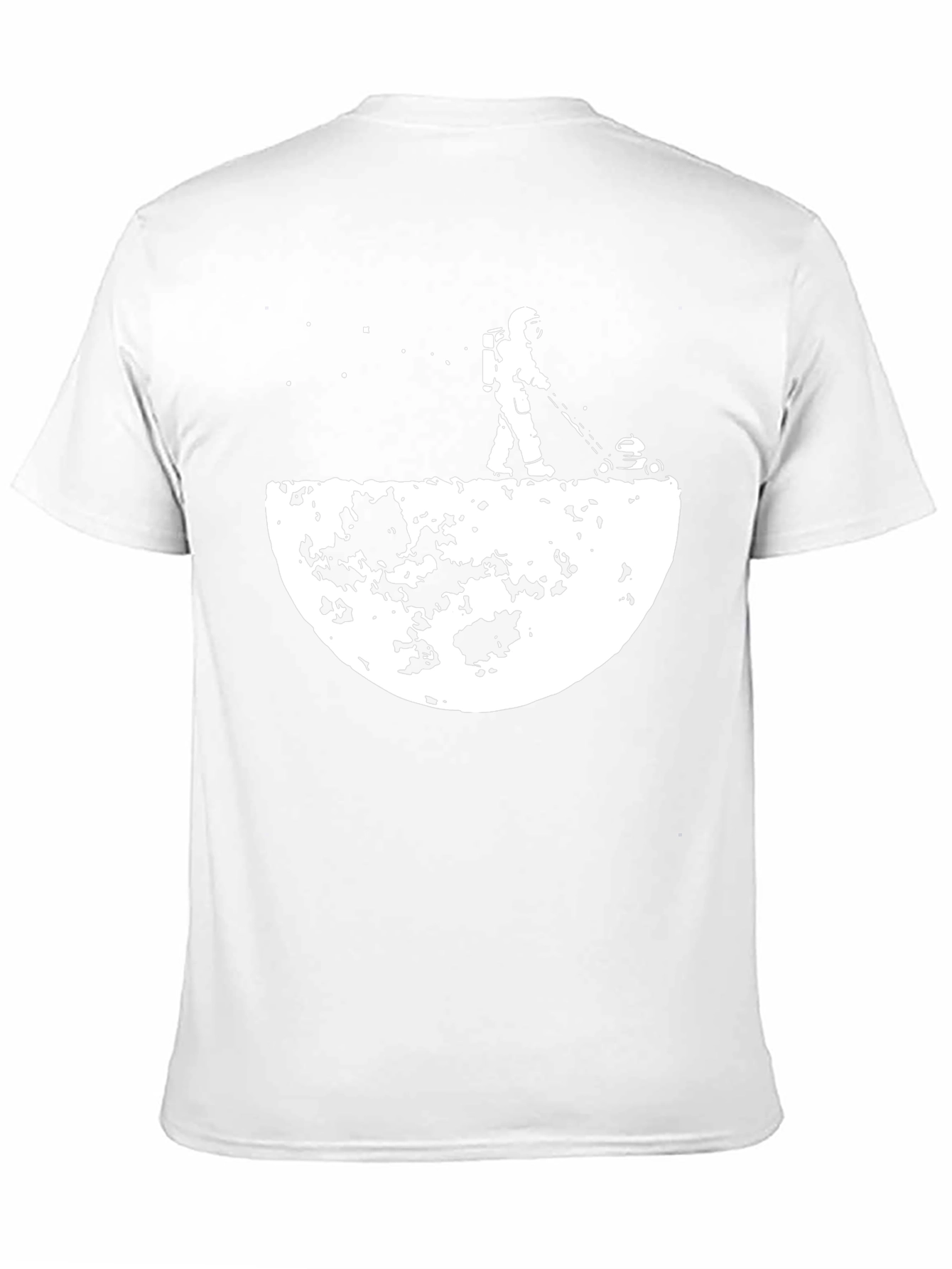 Astronaut Moon Mowing T-Shirt