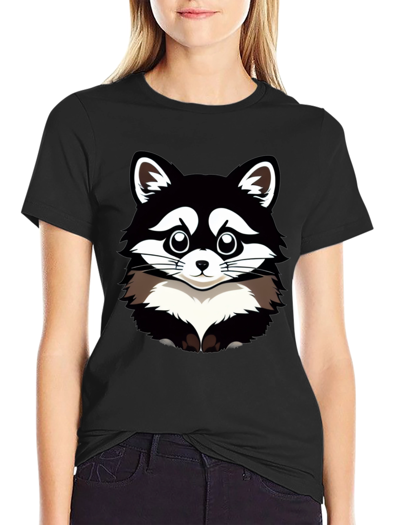 Raccoon Graphic T-Shirt - Mens Black Tee