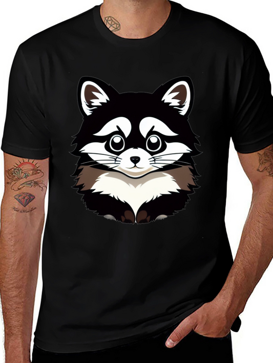 Raccoon Graphic T-Shirt - Mens Black Tee