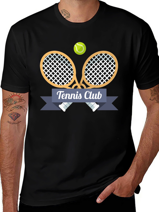 Tennis Club Graphic Tee - Sporty Casual Style