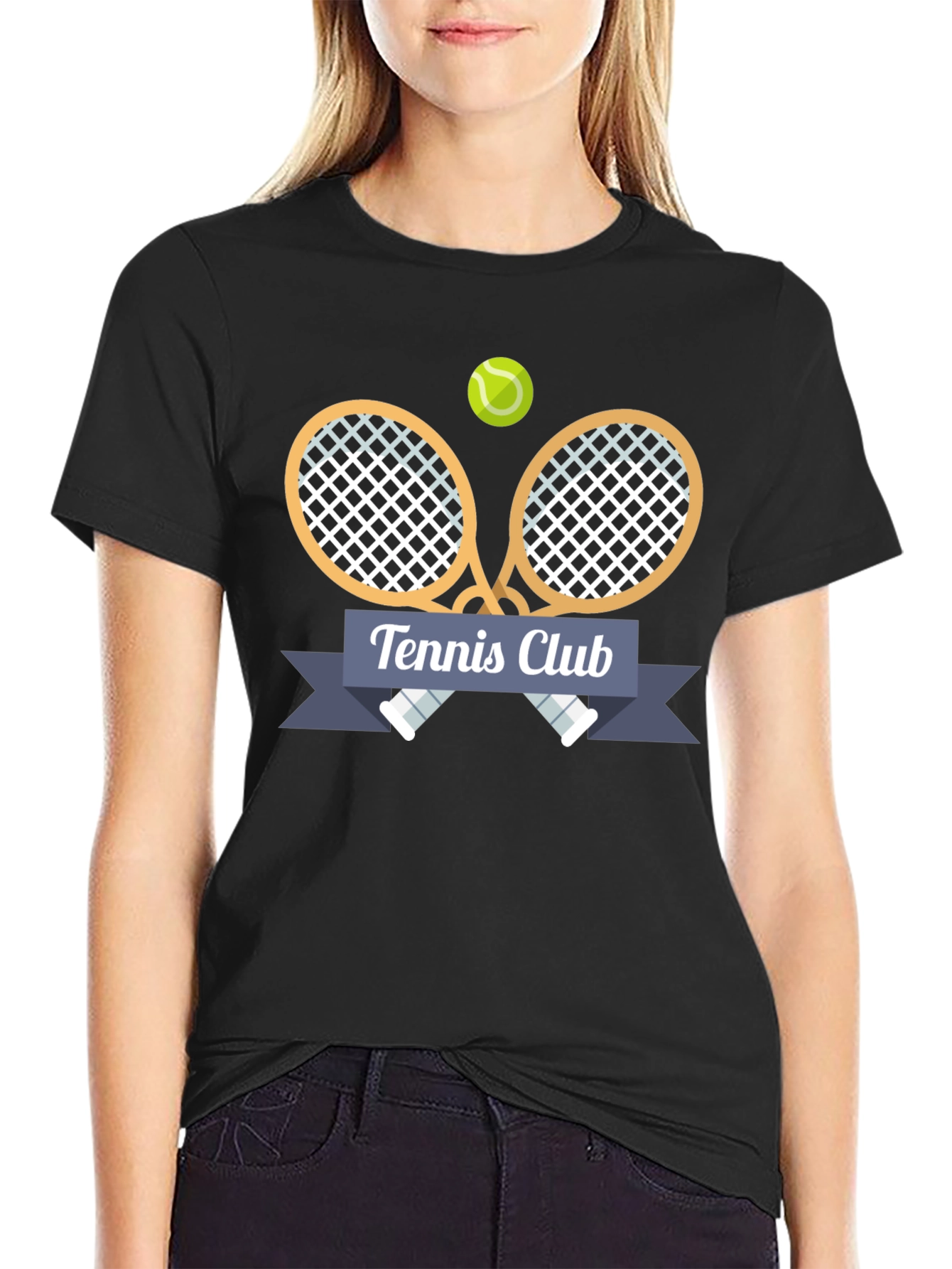 Tennis Club Graphic Tee - Sporty Casual Style