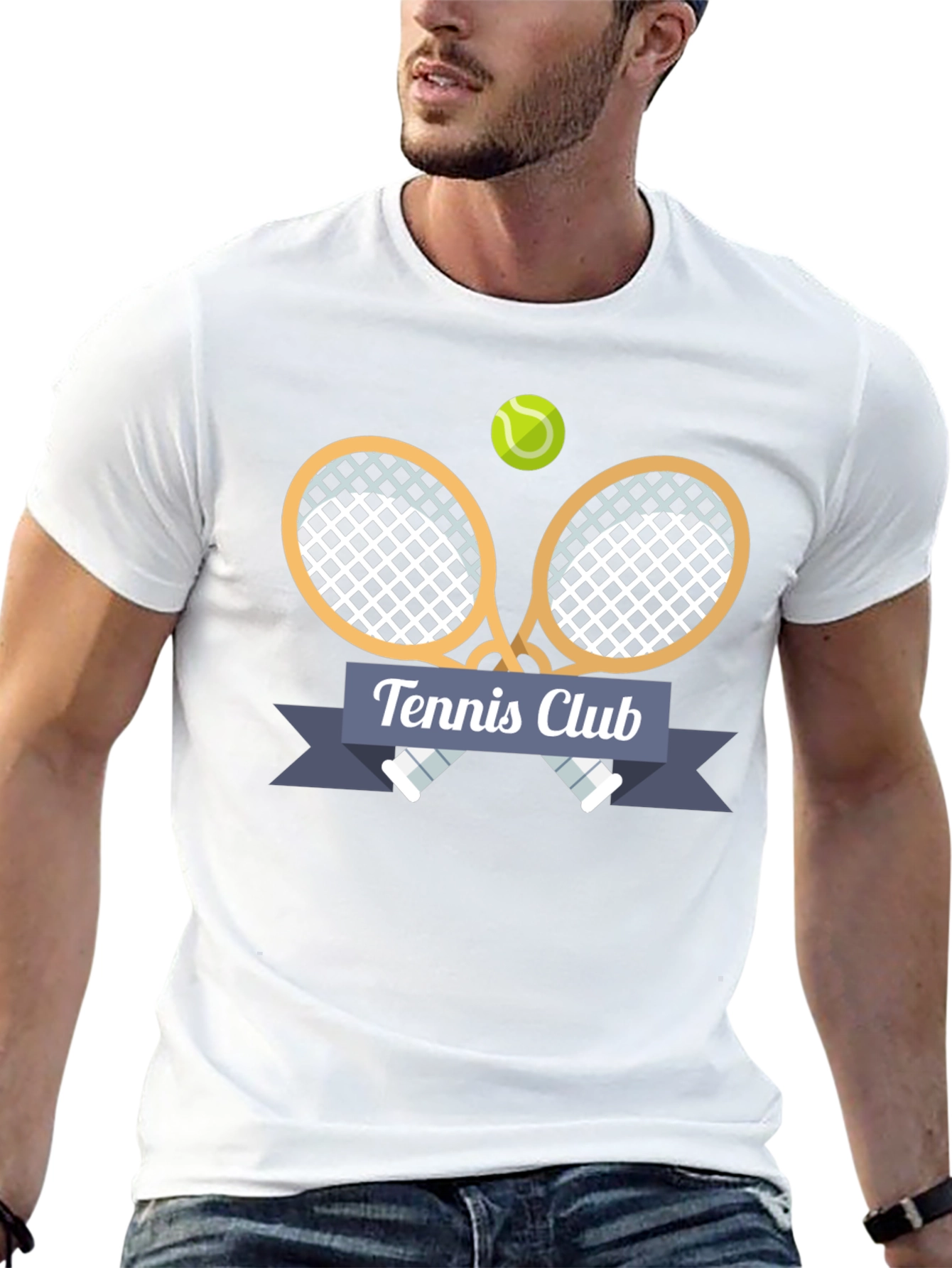 Tennis Club Graphic Tee - Sporty Casual Style