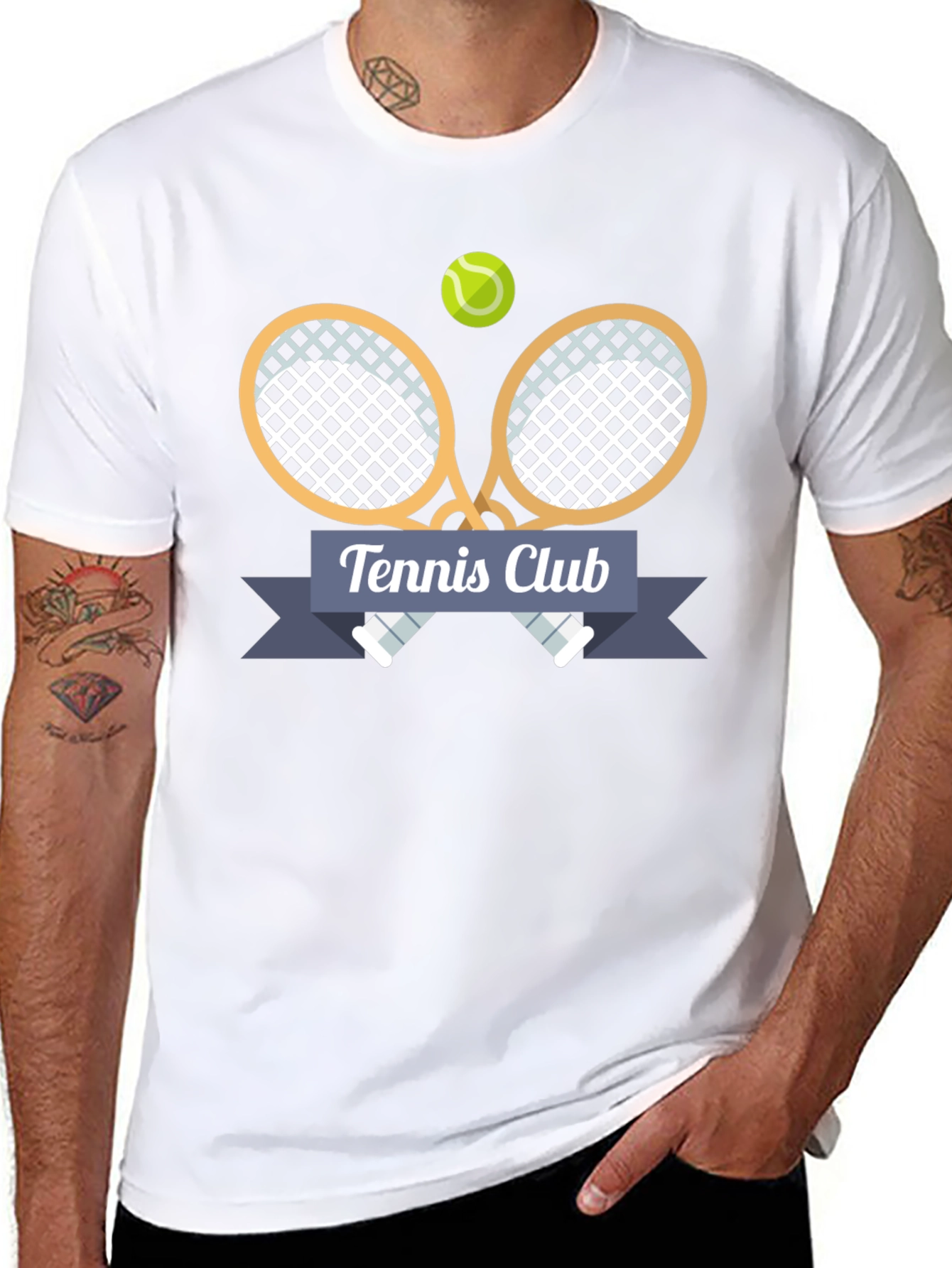 Tennis Club Graphic Tee - Sporty Casual Style