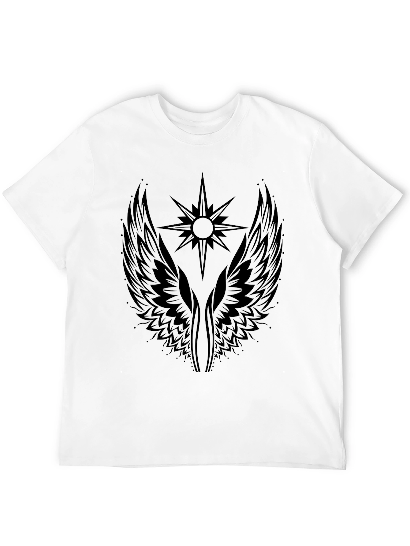 Winged Star Graphic Tee - Mens Black T-Shirt