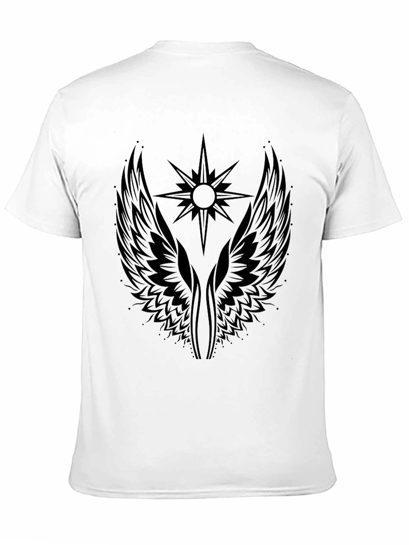 Winged Star Graphic Tee - Mens Black T-Shirt