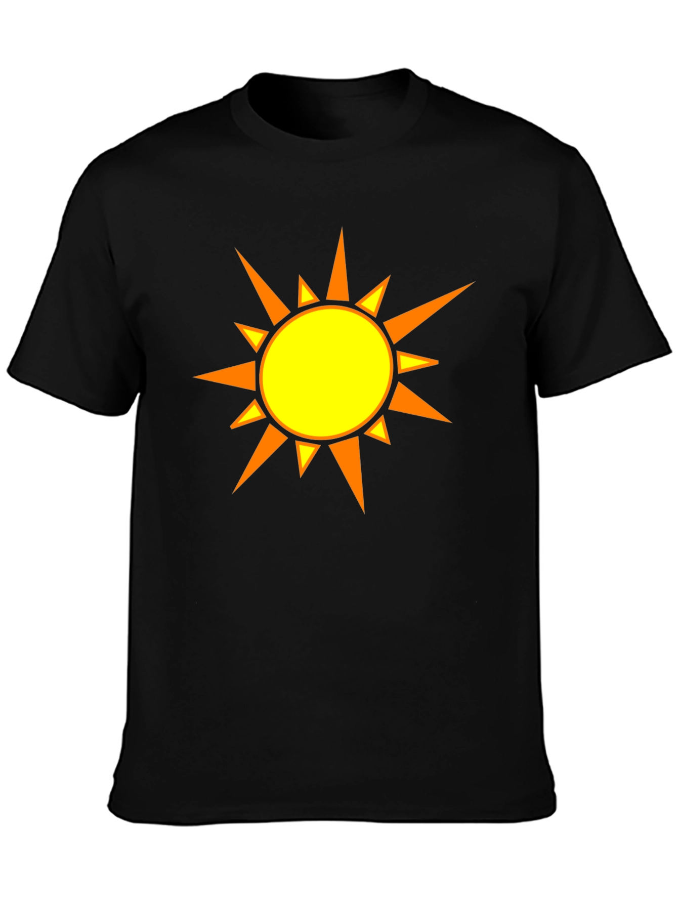 Sunny Day Graphic Tee - Black Cotton T-Shirt