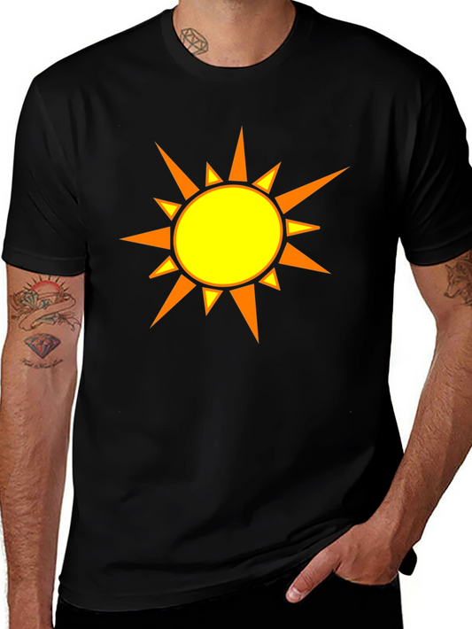Sunny Day Graphic Tee - Black Cotton T-Shirt